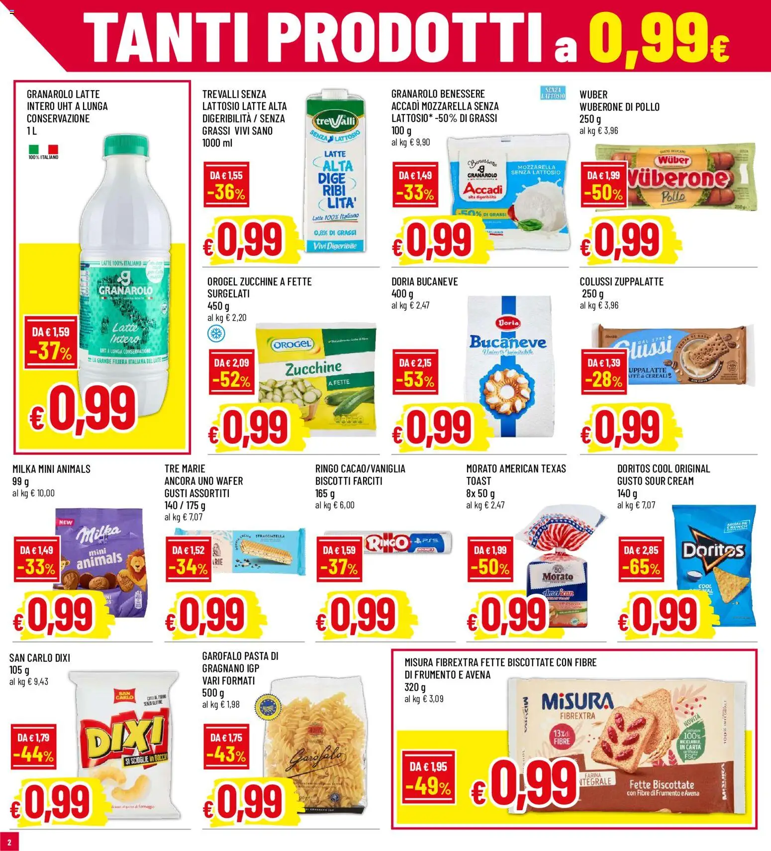 Volantino Galassia del 15/10/2026 | Pagina: 2 | Prodotti: Pollo, Garofalo, Mozzarella, Latte