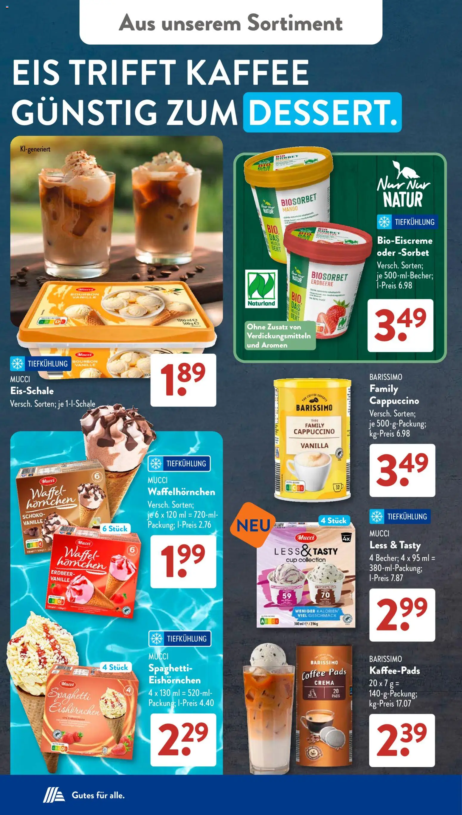Aldi Süd Prospekt – gültig ab 20.07.2026 | Seite: 18 | Produkte: Kaffeepads, Kaffee, Bourbon, Eis