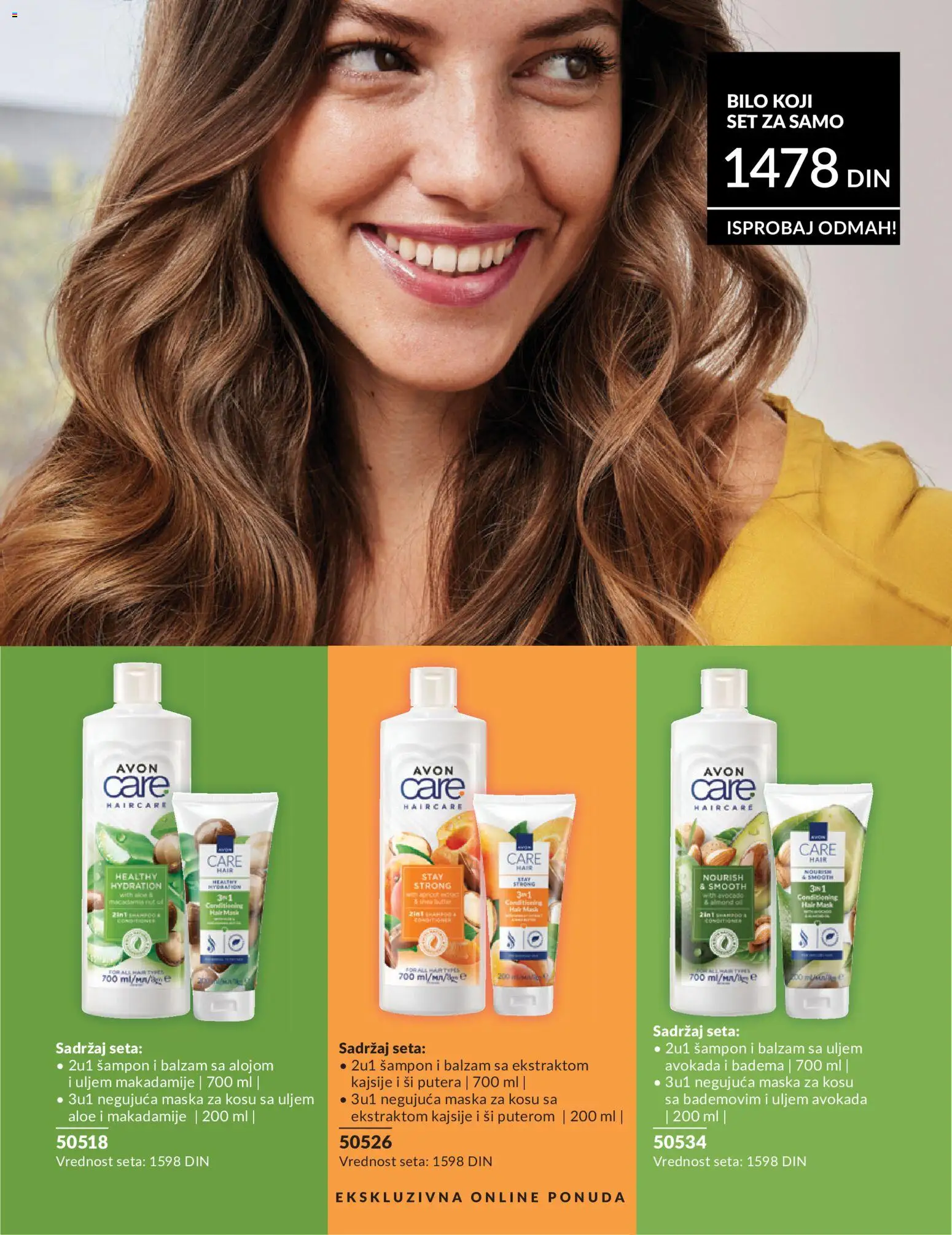 AVON katalog - važi od 01.05.2026 | Strana: 203 | Proizvode: Šampon, Balzam, Maska za kosu, Maska