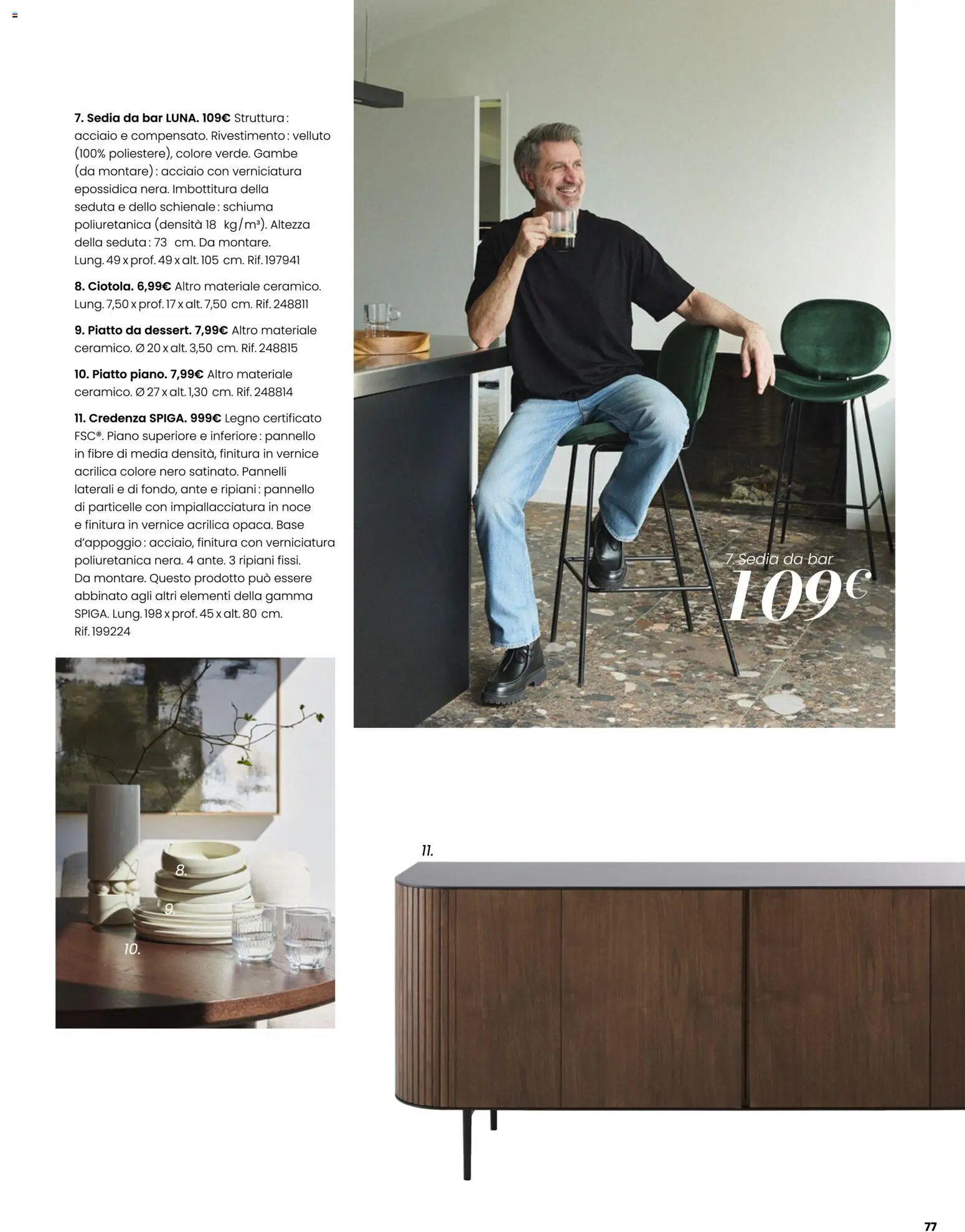 Volantino Maisons du Monde del 23/09/2026 | Pagina: 77 | Prodotti: Schiuma, Piatto, Sedia, Credenza
