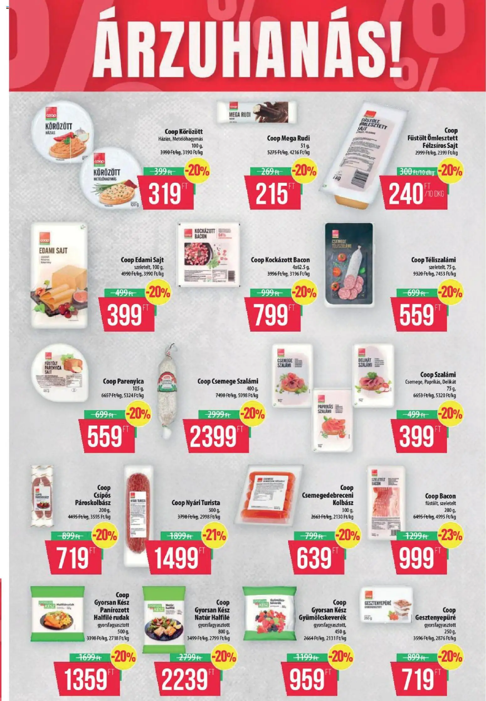 COOP Szolnok akciós ujság - amely érvényes a következő dátumtól: 2026.10.08. | Oldal: 3 | Termékek: Kolbász, Edami sajt, Szalámi, Téliszalámi
