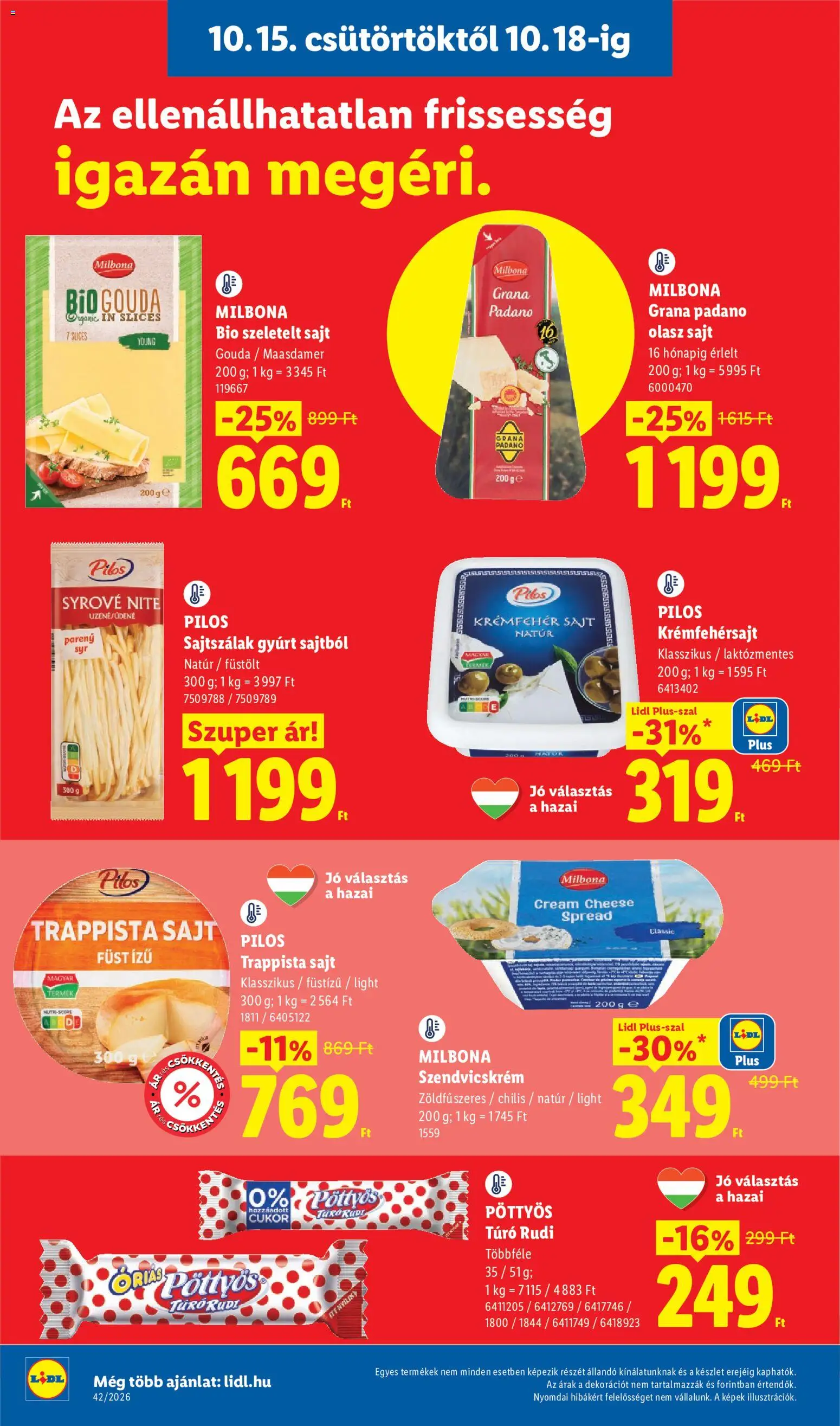 Lidl akciós ujság - amely érvényes a következő dátumtól: 2026.10.15. | Oldal: 8