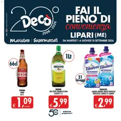 Anteprima del volantino Decò volantino Maxistore, Supermercati Lipari valido a partire dal 01/09/2026