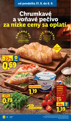 Lidl leták platný od 31.08.2026 | Strana: 18 | Produkty: Paradajky, Bageta, Cottage cheese, Pečivo