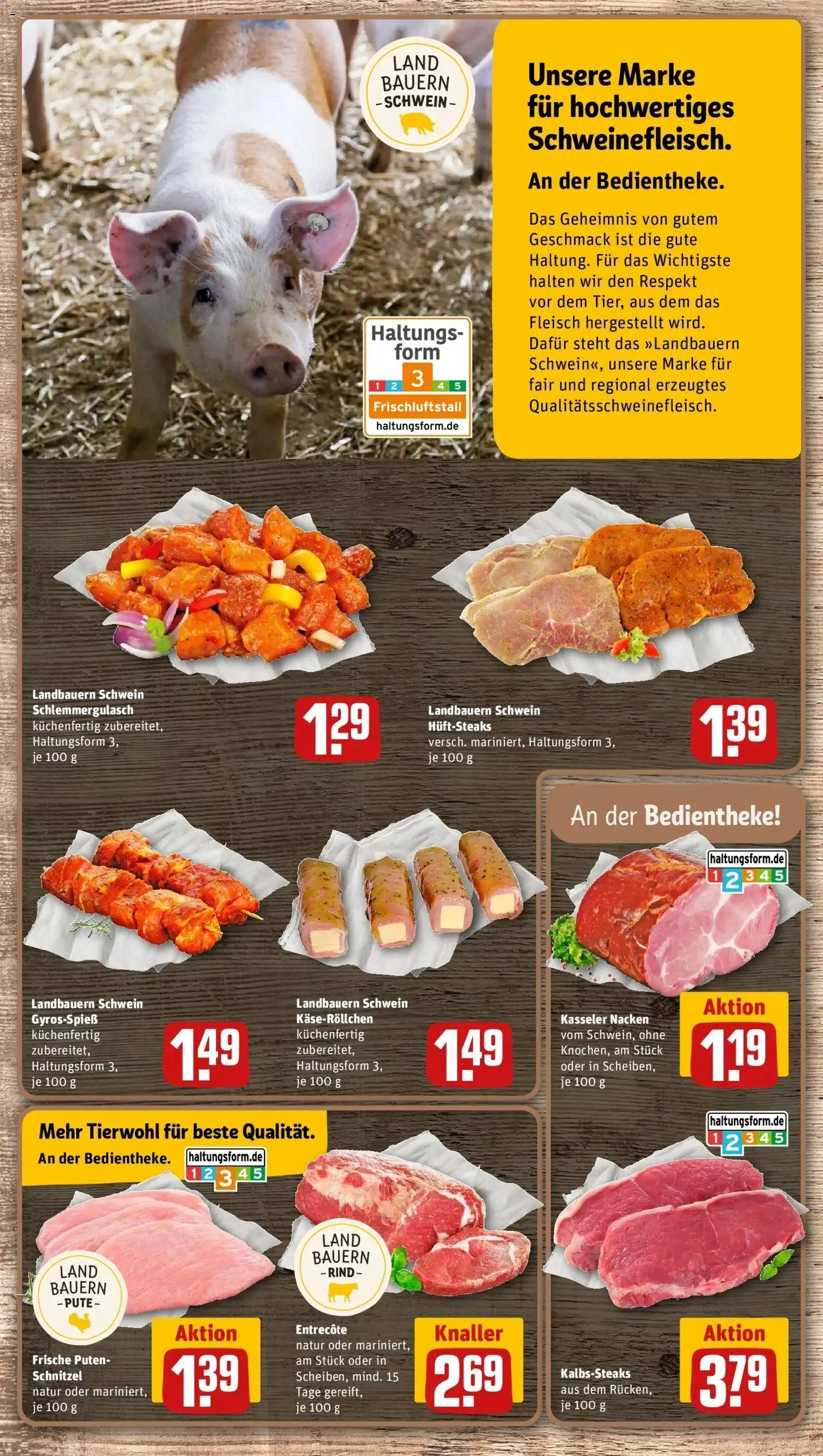 REWE Prospekt ab 19.10.2026 zum Blättern » Angebote | Seite: 10 | Produkte: Pute, Entrecote, Schnitzel, Kasseler nacken
