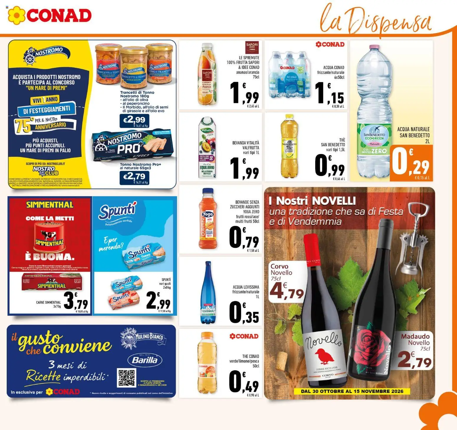 Volantino Conad del 21/10/2026 | Pagina: 15 | Prodotti: The, Acqua naturale, Arancia, Carne
