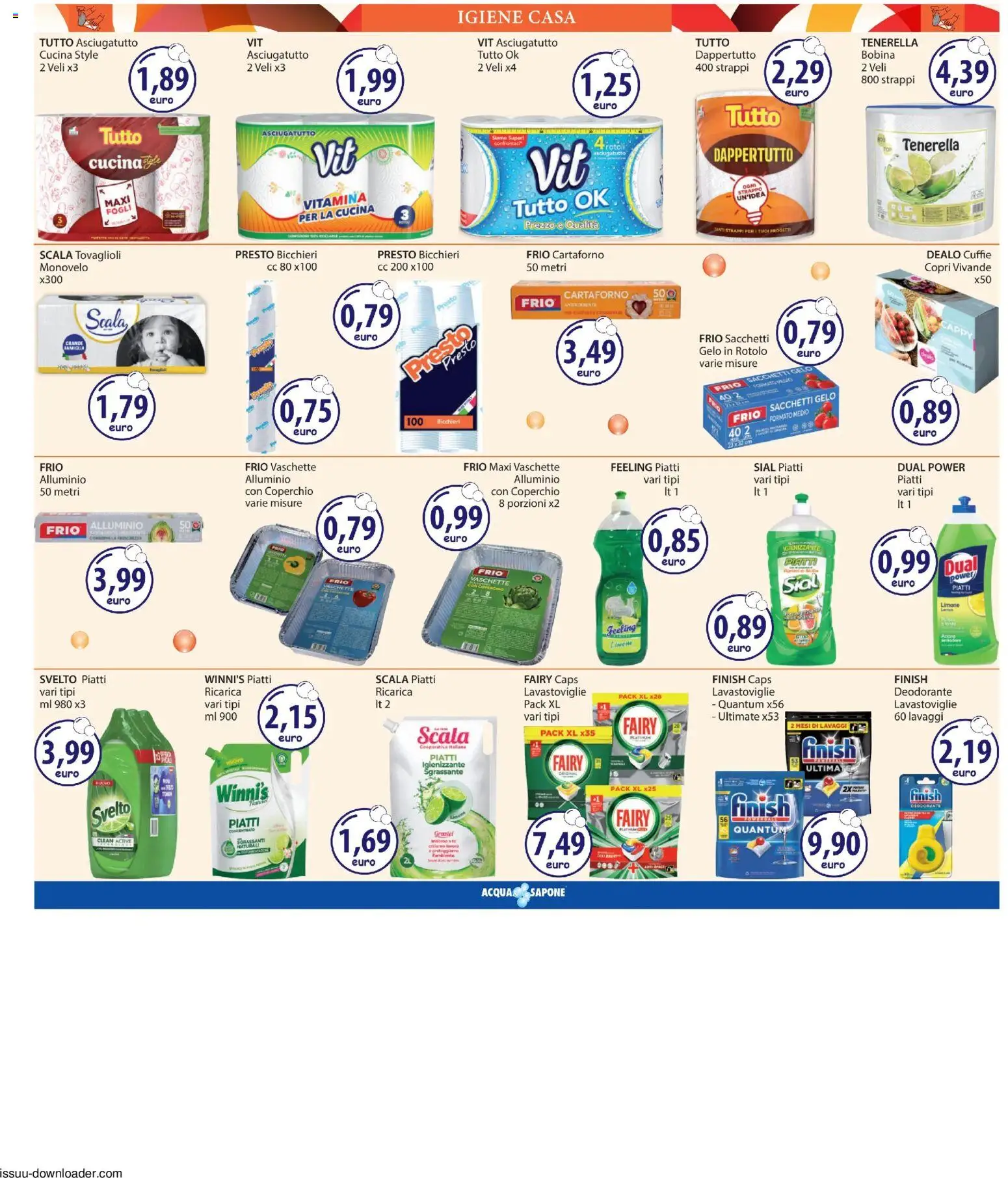 Volantino Acqua e Sapone del 18.06.2026 | Pagina: 13 | Prodotti: Sapone, Cuffie, Scala, Asciugatutto