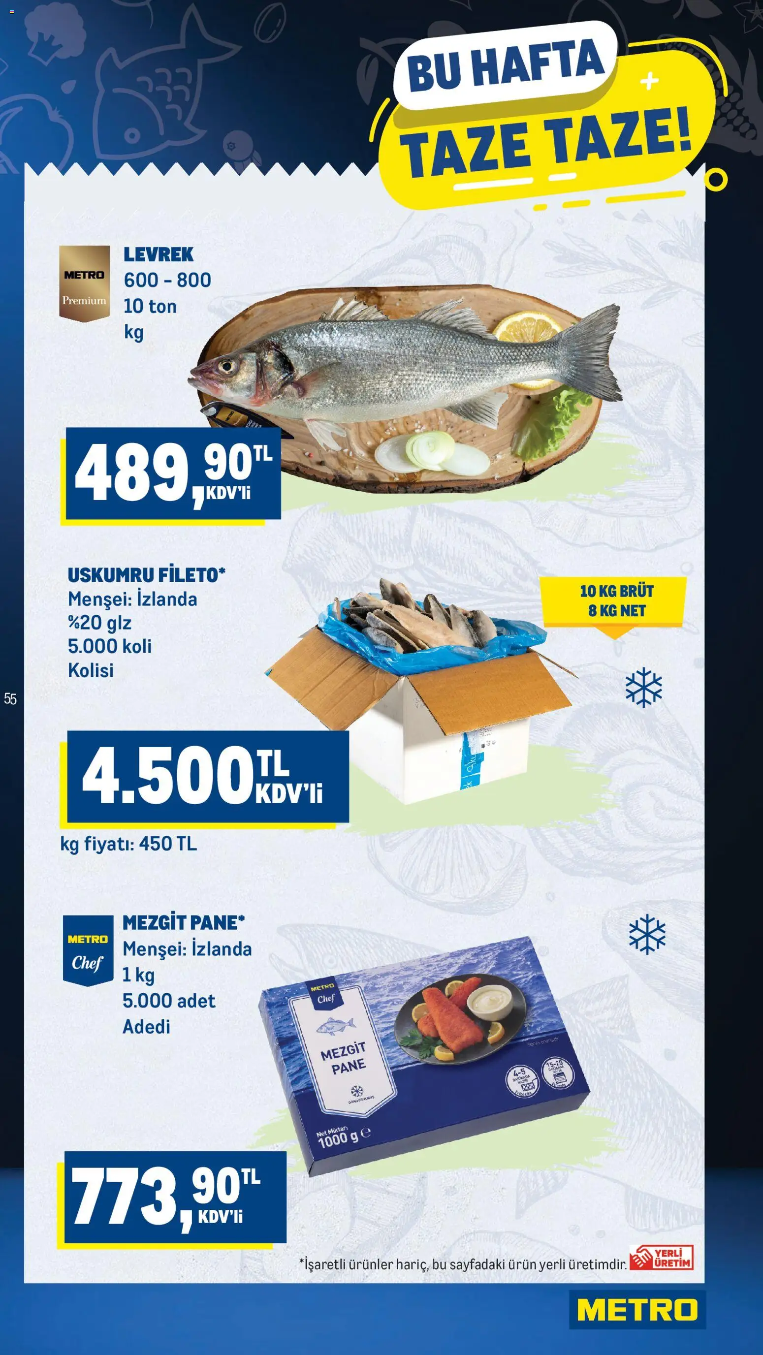 Metro Katalog - 22.05.2026 tarihinden itibaren geçerlidir | Sayfa: 5 | Ürünler: Mezgit, Levrek