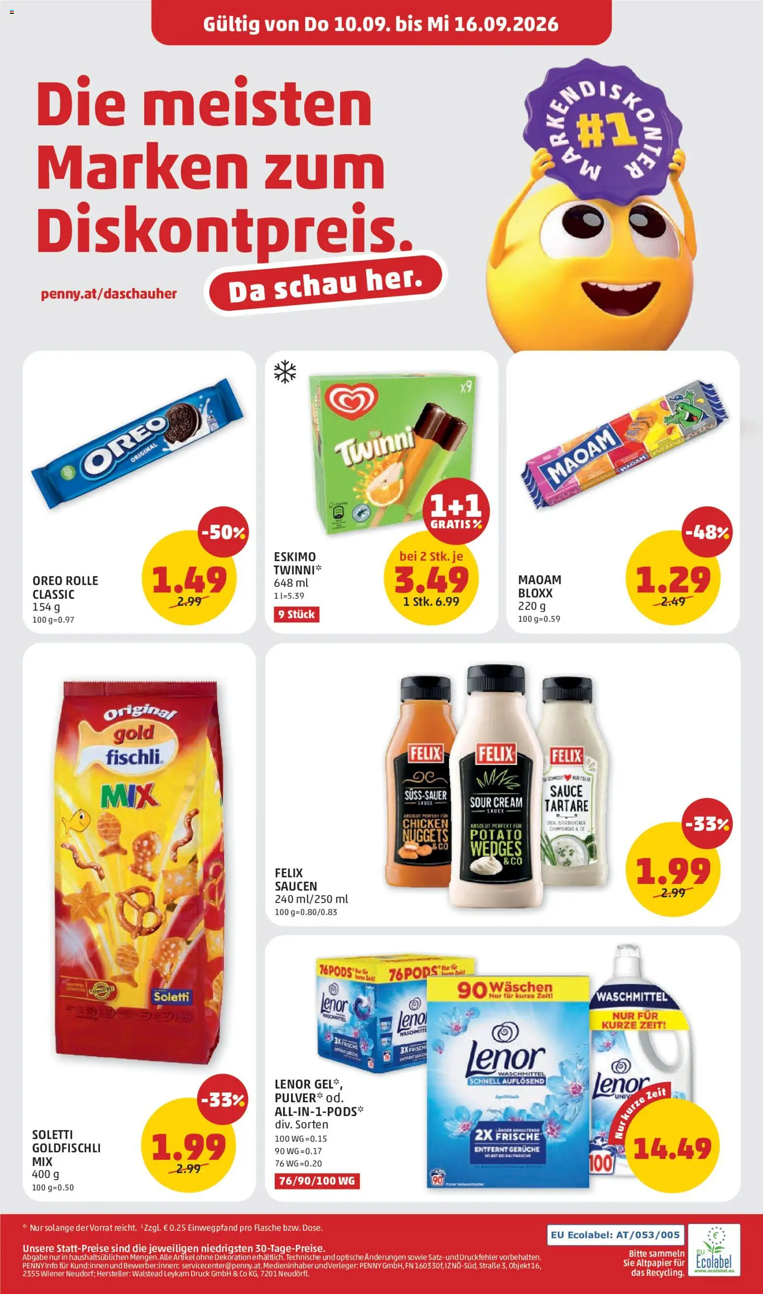 Penny Markt Eröffnung in 4822 Bad Goisern gültig ab 10.09.2026 | Seite: 8 | Produkte: Waschmittel