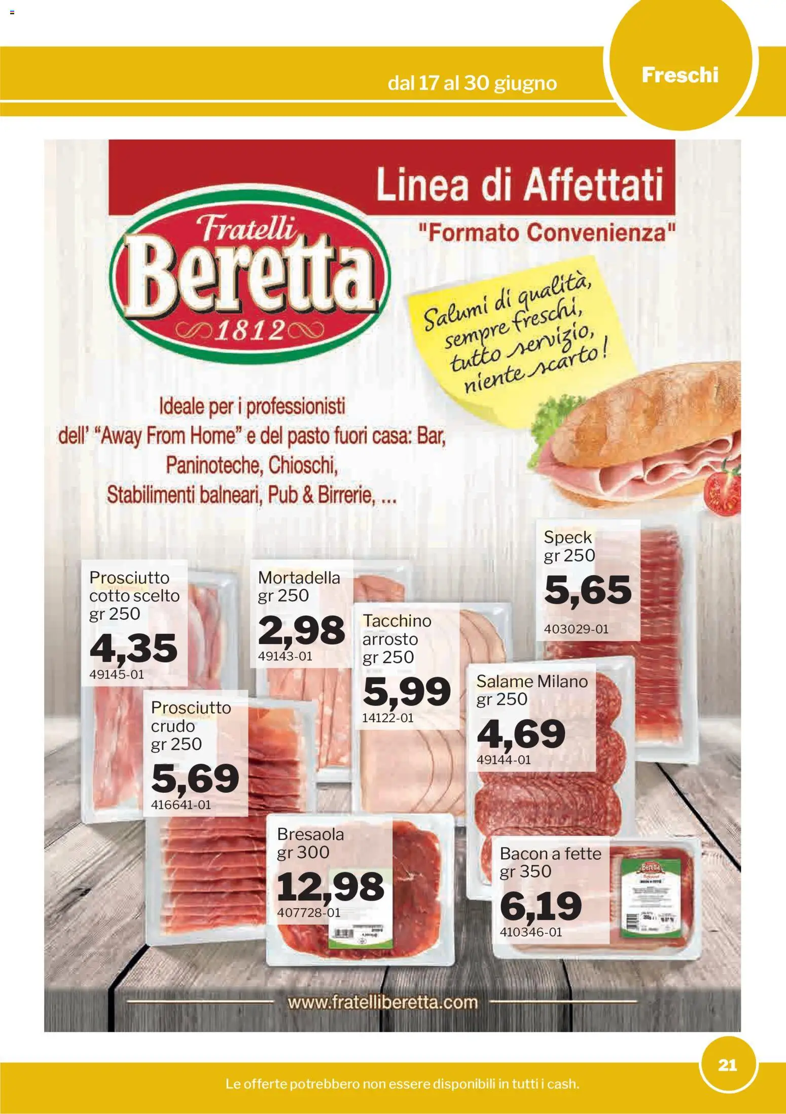 Volantino Sogegross del 17.06.2026 | Pagina: 21 | Prodotti: Speck, Salame, Prosciutto, Mortadella