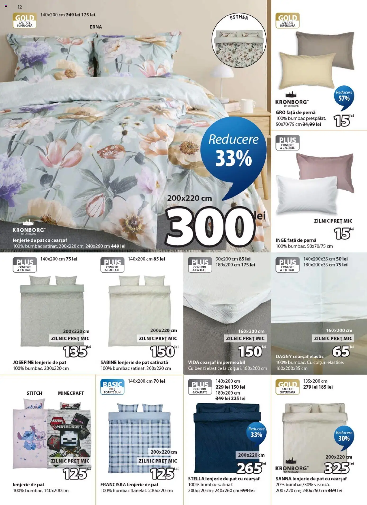 Noul catalog JYSK – valabil de la 09.07.2026 | Pagină: 12 | Produse: Pat, Lenjerie de pat, Pernă, Față de pernă