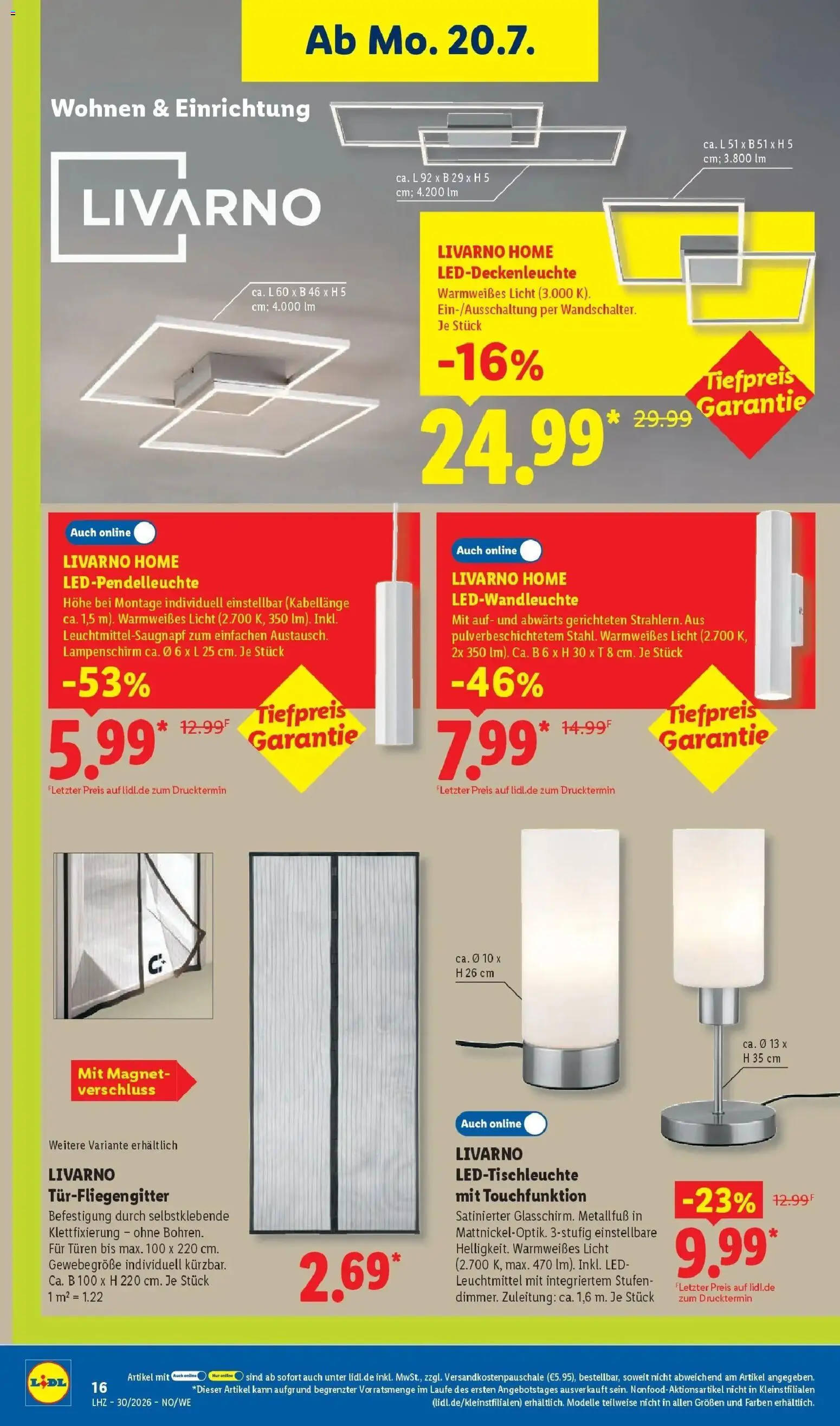 Lidl Prospekt Künzell – gültig ab 20.07.2026 | Seite: 40 | Produkte: Lampenschirm