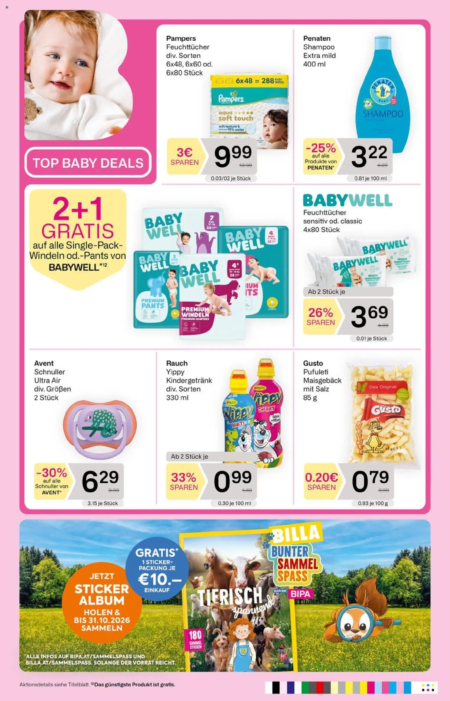 Bipa Flugblatt gültig ab 01.10.2026 | Seite: 8 | Produkte: Salz, Windeln, Pampers, Shampoo