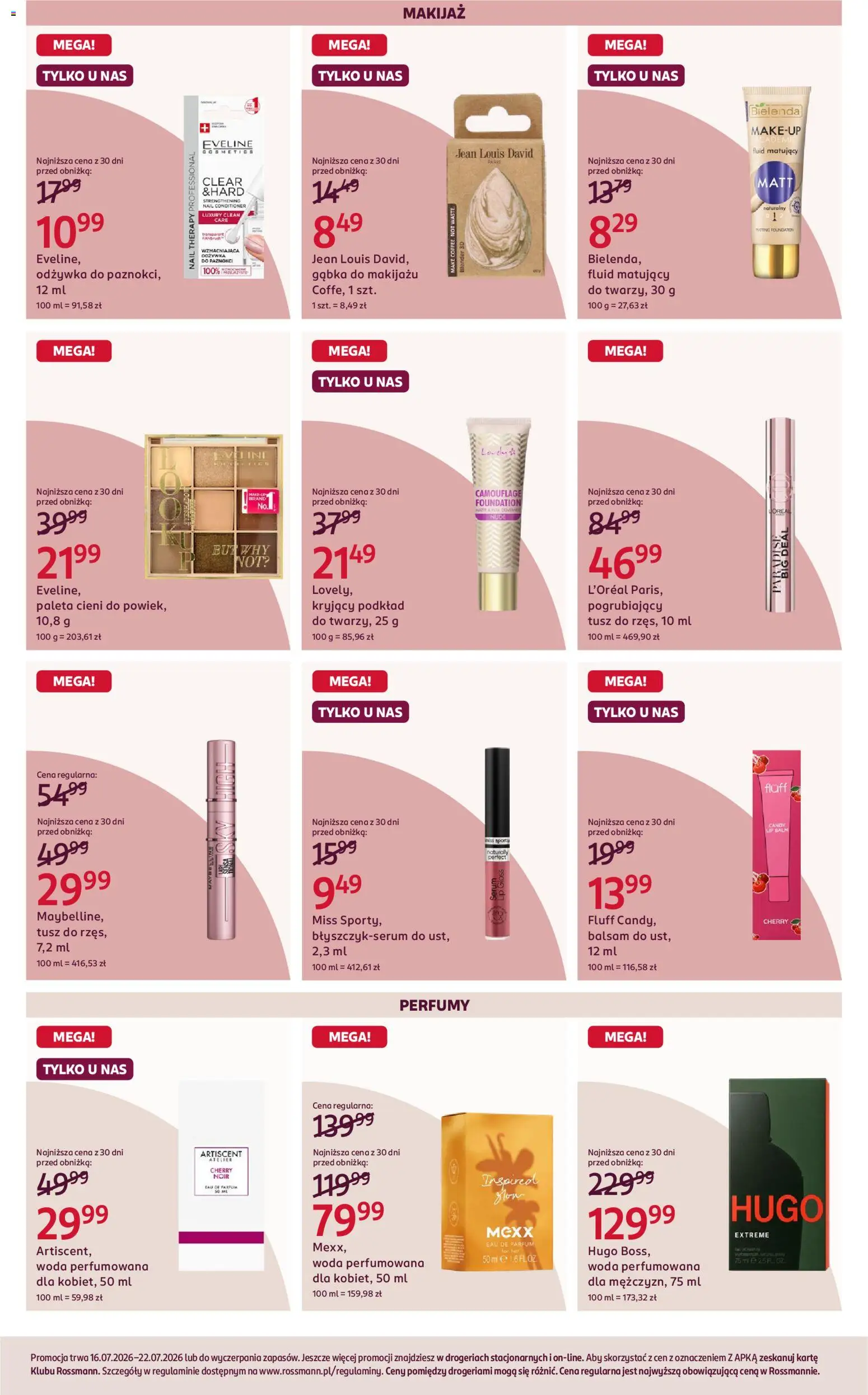 Rossmann gazetka od 16.07.2026 | Strona: 5 | Produkty: Gąbka do makijażu, Perfumy, Odżywka, Woda