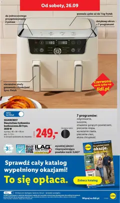 Pogląd oferty "Lidl gazetka" - ważna od 24.09.2026 | Strona: 45 | Produkty: Frytkownica, Frytkownica beztłuszczowa, Finish