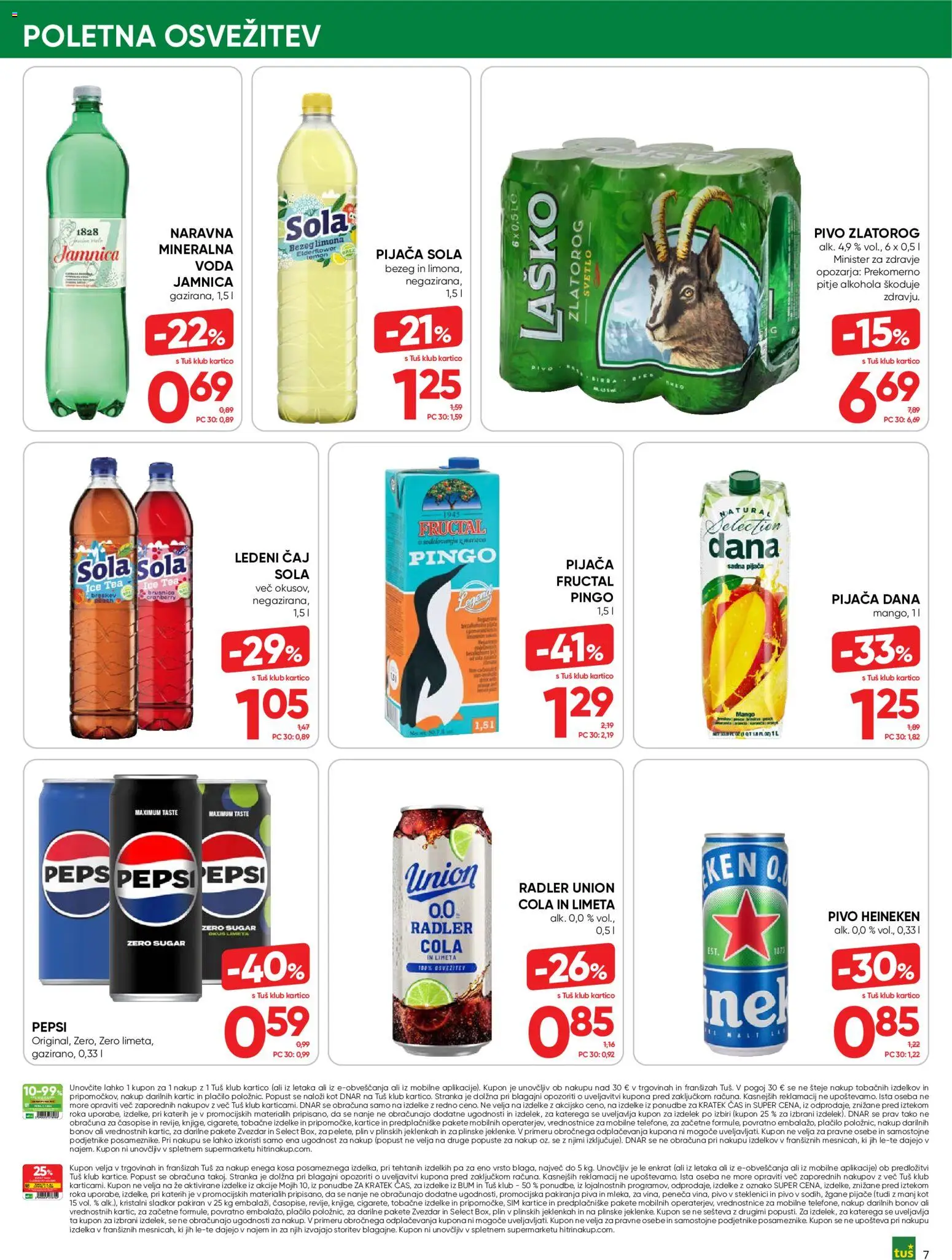 Novi Tuš katalog ponudbe – veljaven od 12.08.2026 | Stran: 7 | Izdelki: Ledeni čaj, Caj, Sladkor, Mango