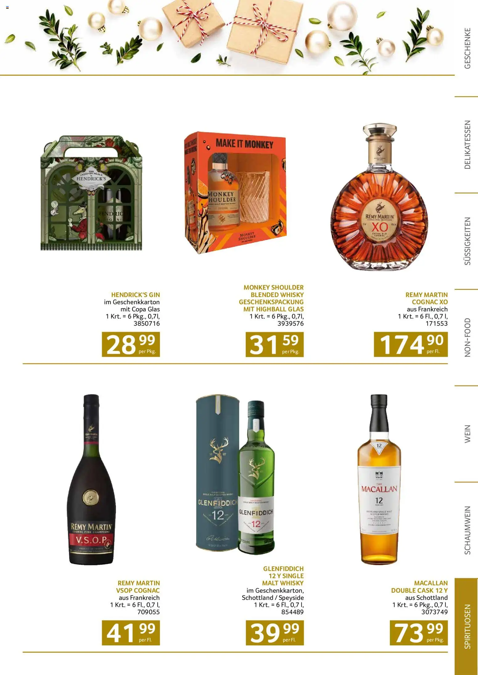 Transgourmet Christmas gültig ab 12.10.2026 | Seite: 71 | Produkte: Süßigkeiten, Gin, Wein