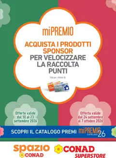 Anteprima del volantino Conad volantino Superstore Mi Premio Piemonte valido a partire dal 10/09/2026