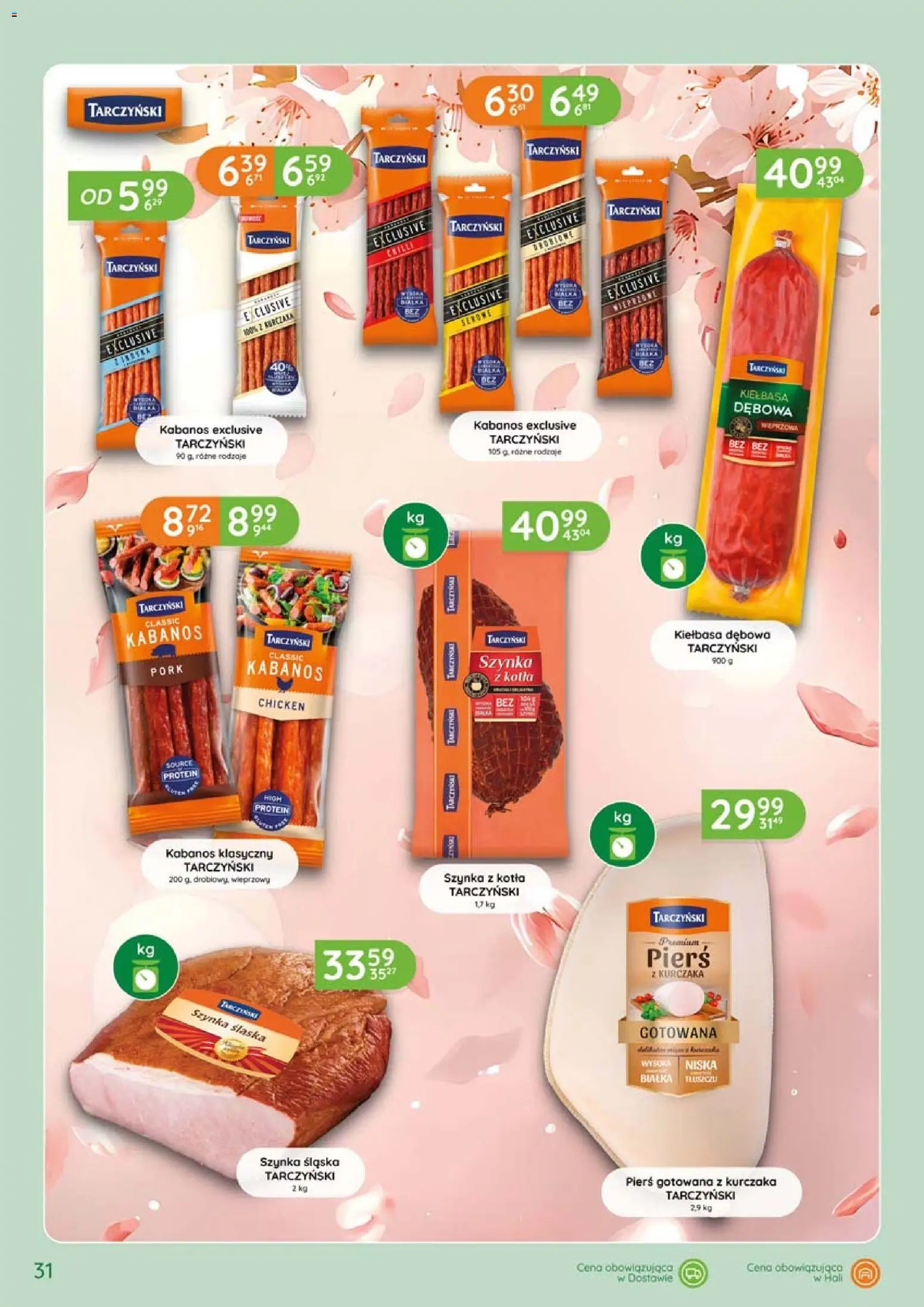 Eurocash gazetka - Katalog Wędlin od 07.05.2026 | Strona: 31 | Produkty: Kiełbasa, Pierś z kurczaka, Szynka