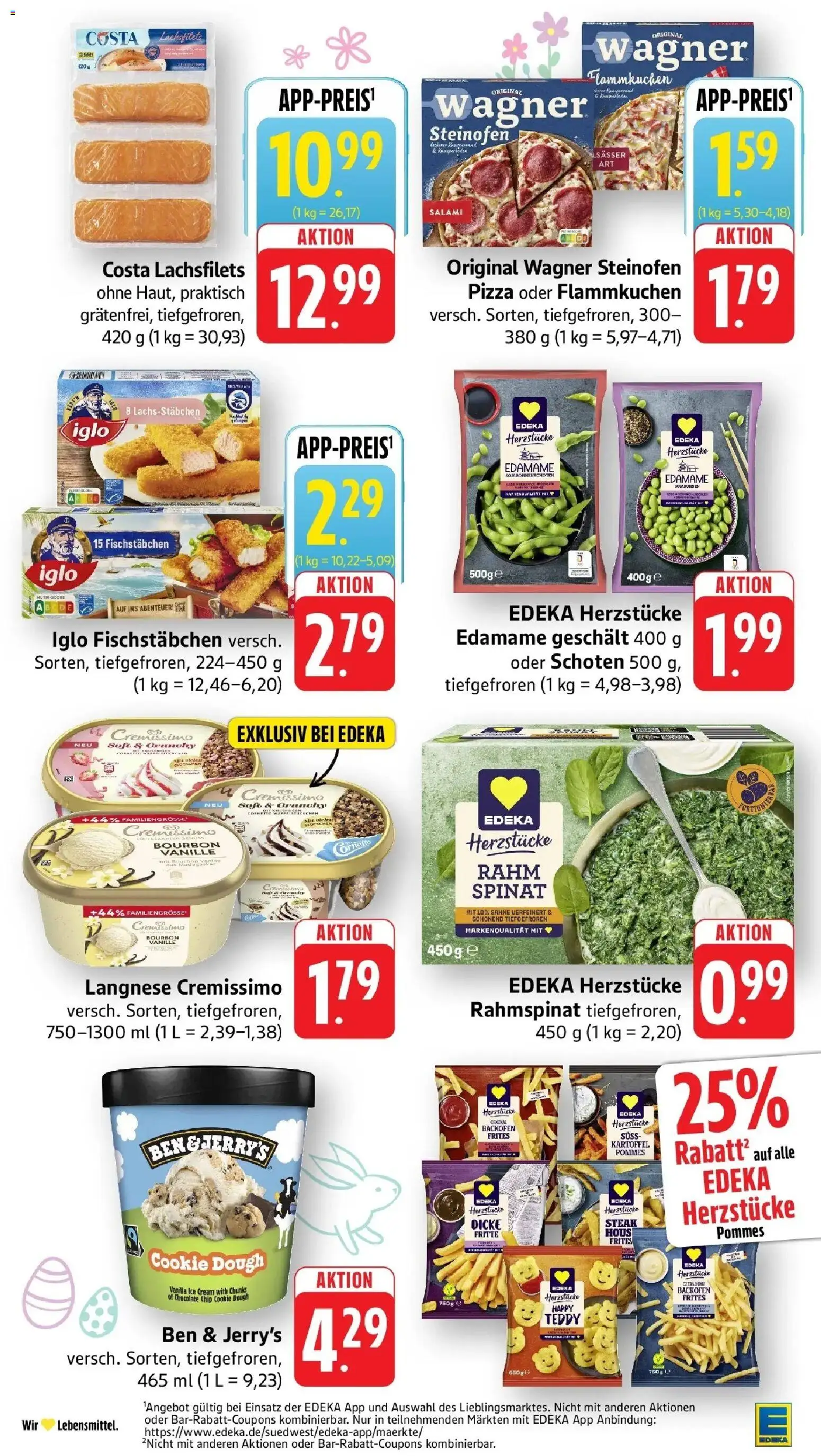 Edeka prospekt Bitburg	 – gültig ab 23.03.2026 | Seite: 21 | Produkte: Pommes, Fischstabchen, Salami, Steak