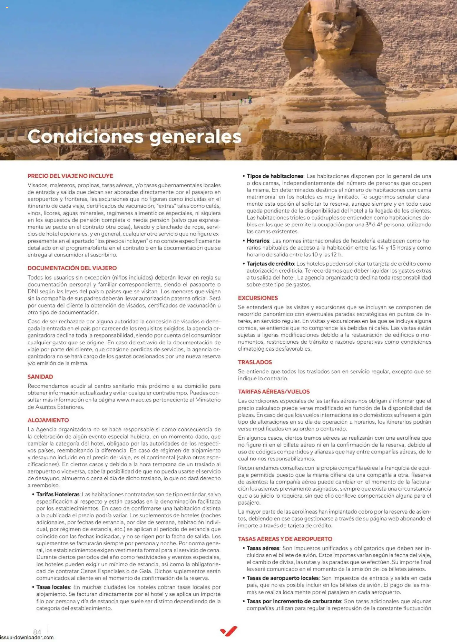Halcón Viajes Egípto │ válido desde el 06/07/2026 | Página: 84 | Productos: General, Té, Cama