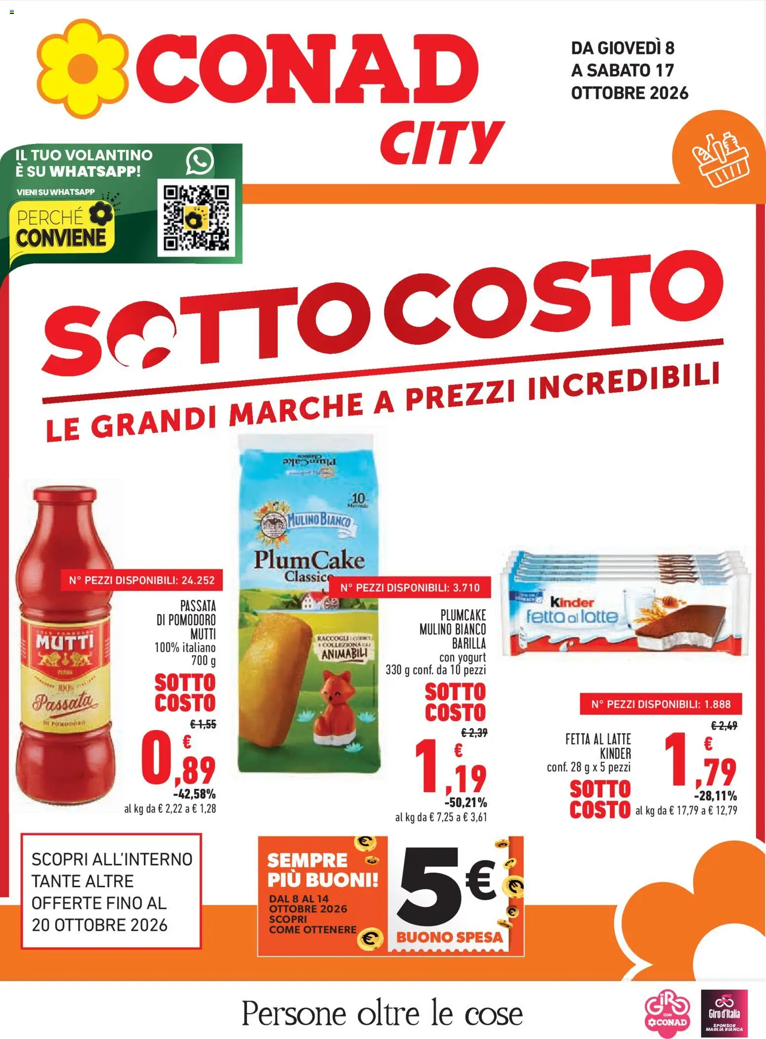 Volantino Conad del 08/10/2026 | Pagina: 1 | Prodotti: Yogurt, Barilla, Passata di pomodoro, Mutti