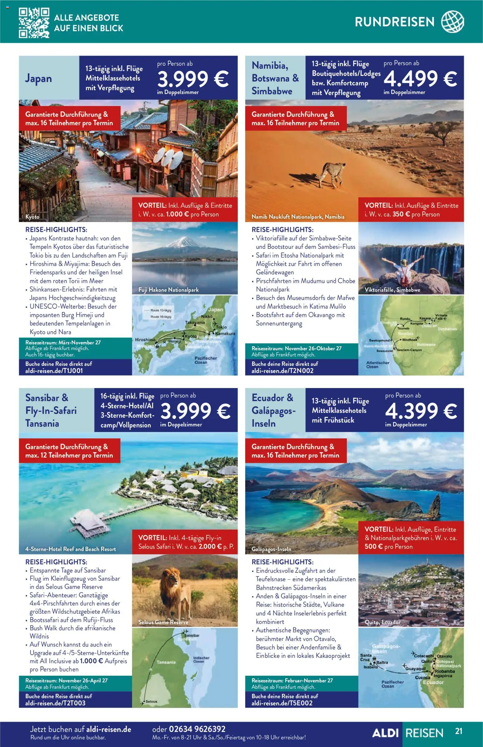 Aldi Reisen Reisemagazin – gültig ab 01.07.2026 | Seite: 21 | Produkte: Uhr