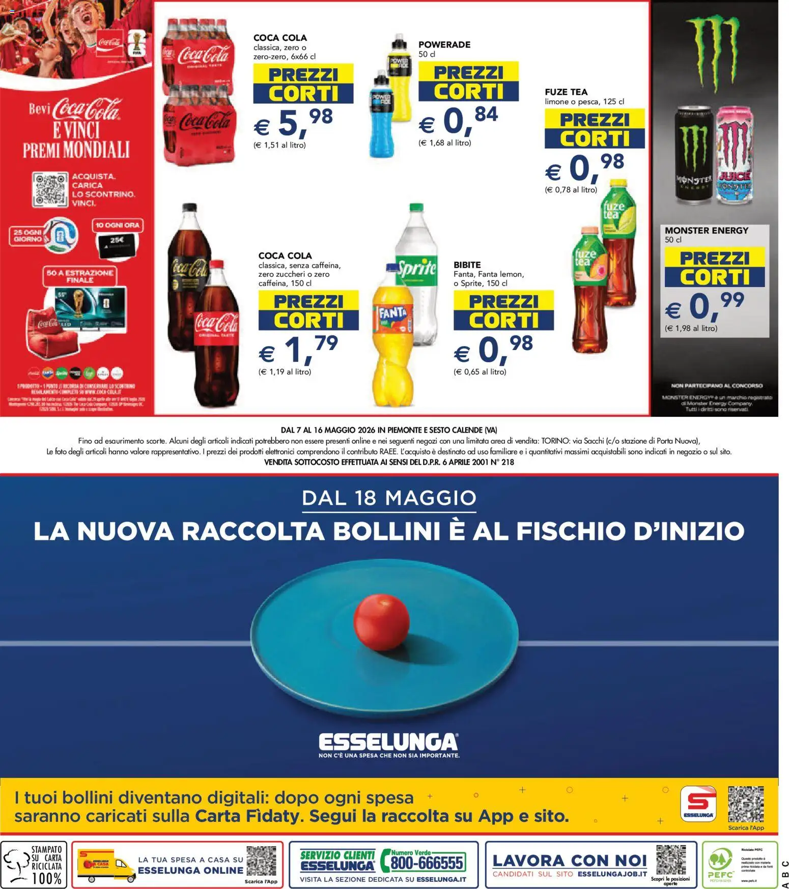 Volantino Esselunga S del 07.05.2026 | Pagina: 25 | Prodotti: Limone, Bibite, Fanta, Coca Cola