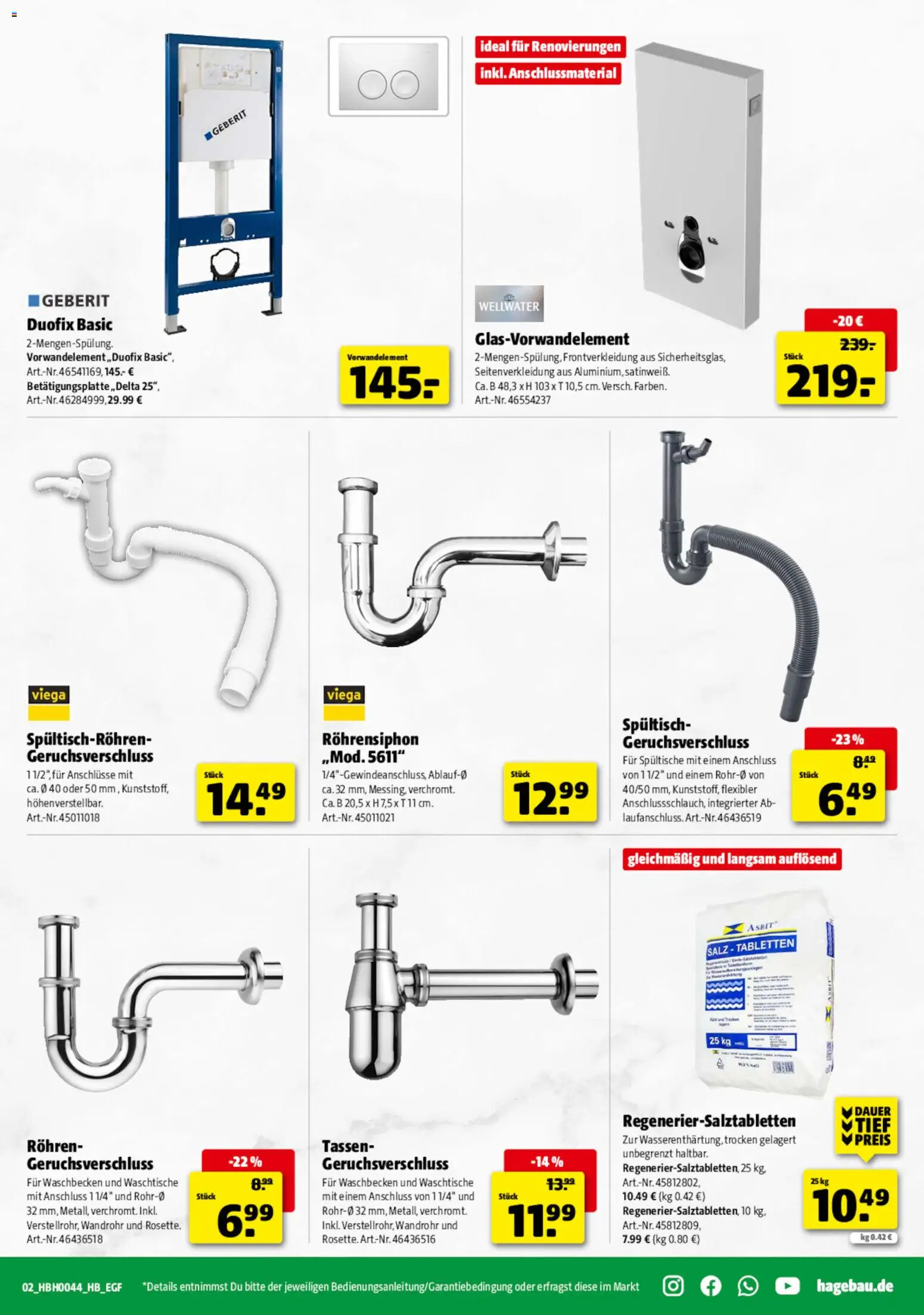 Hagebau Prospekt – gültig ab 24.10.2026 | Seite: 7 | Produkte: Waschbecken, Salz