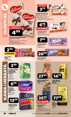 Pogląd oferty "Czekolada Milka, (różne rodzaje), 250-300 g" - ważna od 21.09.2026 | Strona: 28