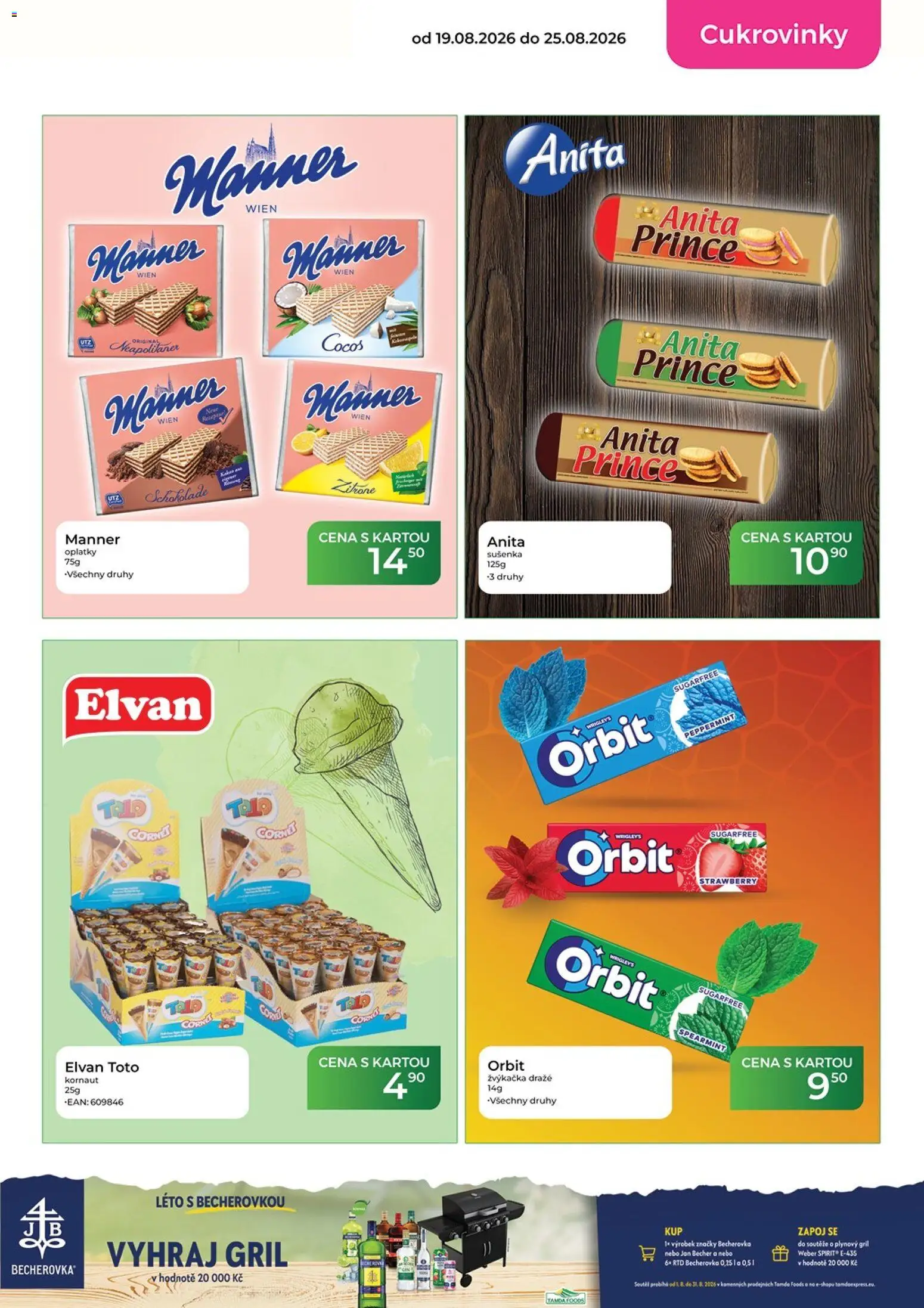 Tamda Foods leták od 19.08.2026 | Strana: 31 | Produkty: Plynový gril, Becherovka, Cukrovinky, Oplatky