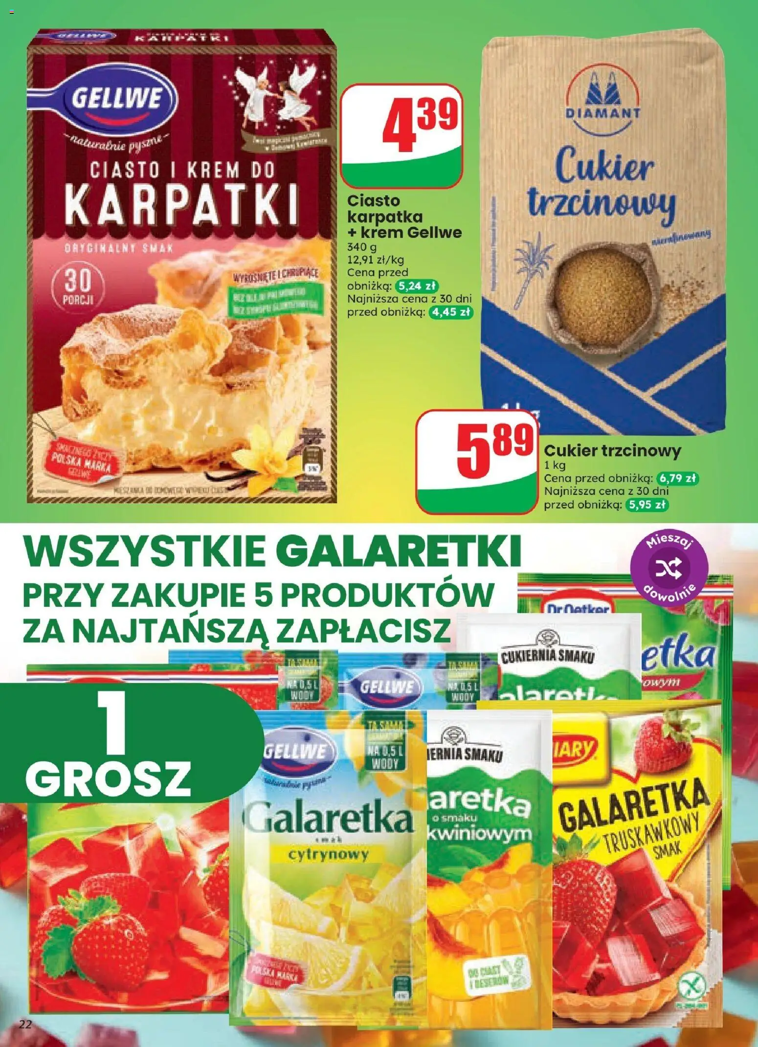 Dino gazetka od 21.10.2026 | Strona: 22 | Produkty: Galaretka, Krem do karpatki, Krem, Cukier