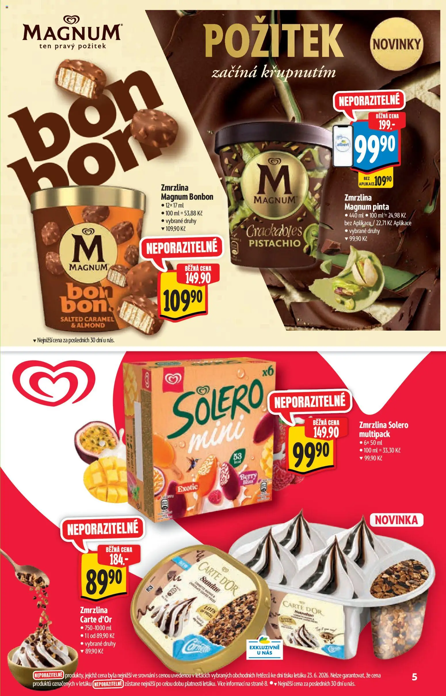 Albert katalog - Supermarket od 01.07.2026 | Strana: 5 | Produkty: Carte D'Or zmrzlina, Zmrzlina, Magnum, Carte d'or