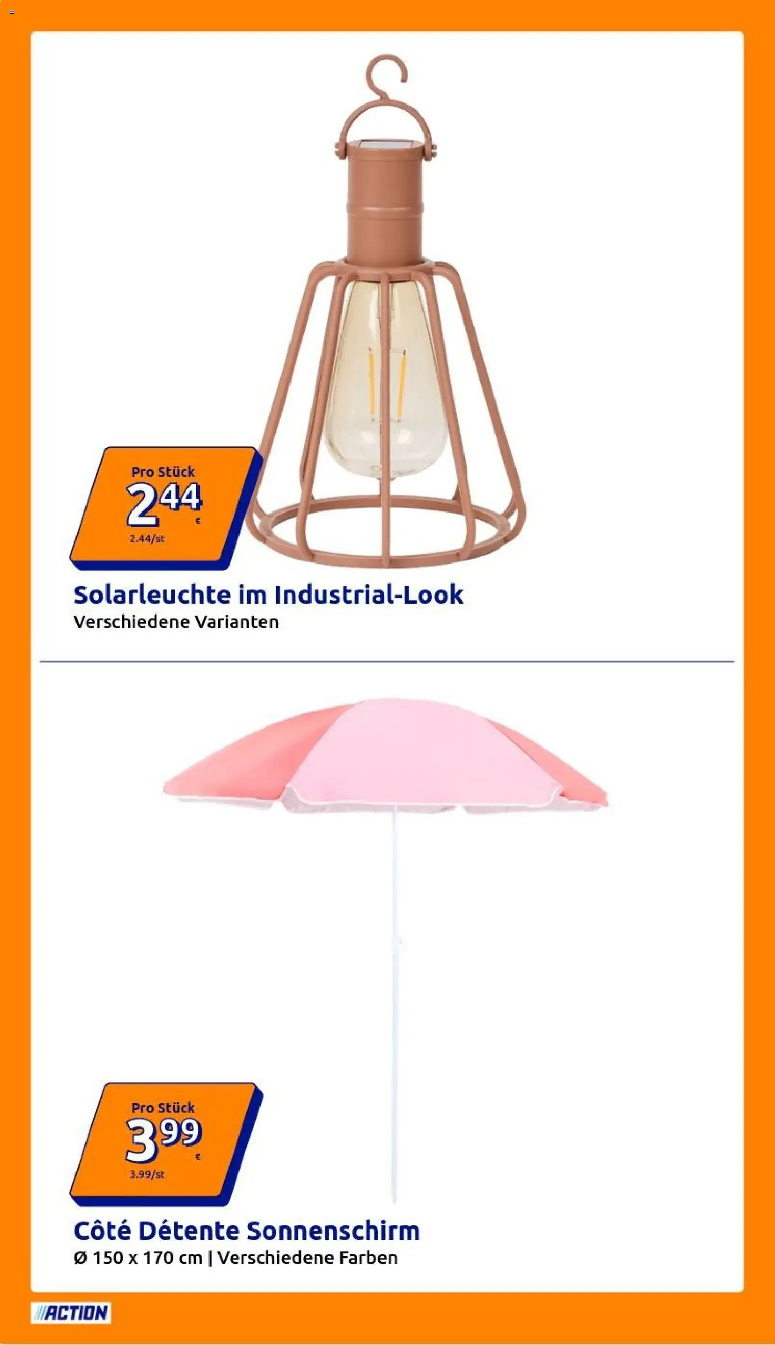 Action Prospekt – gültig ab 15.07.2026 | Seite: 8 | Produkte: Solarleuchte, Sonnenschirm