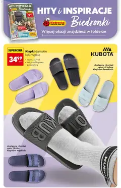 Pogląd oferty "Klapki damskie lub męskie, rozm.: 37-45, antypoślizgowa podeszwa" - ważna od 09.07.2026 | Strona: 76 | Produkty: Klapki, Klapki damskie