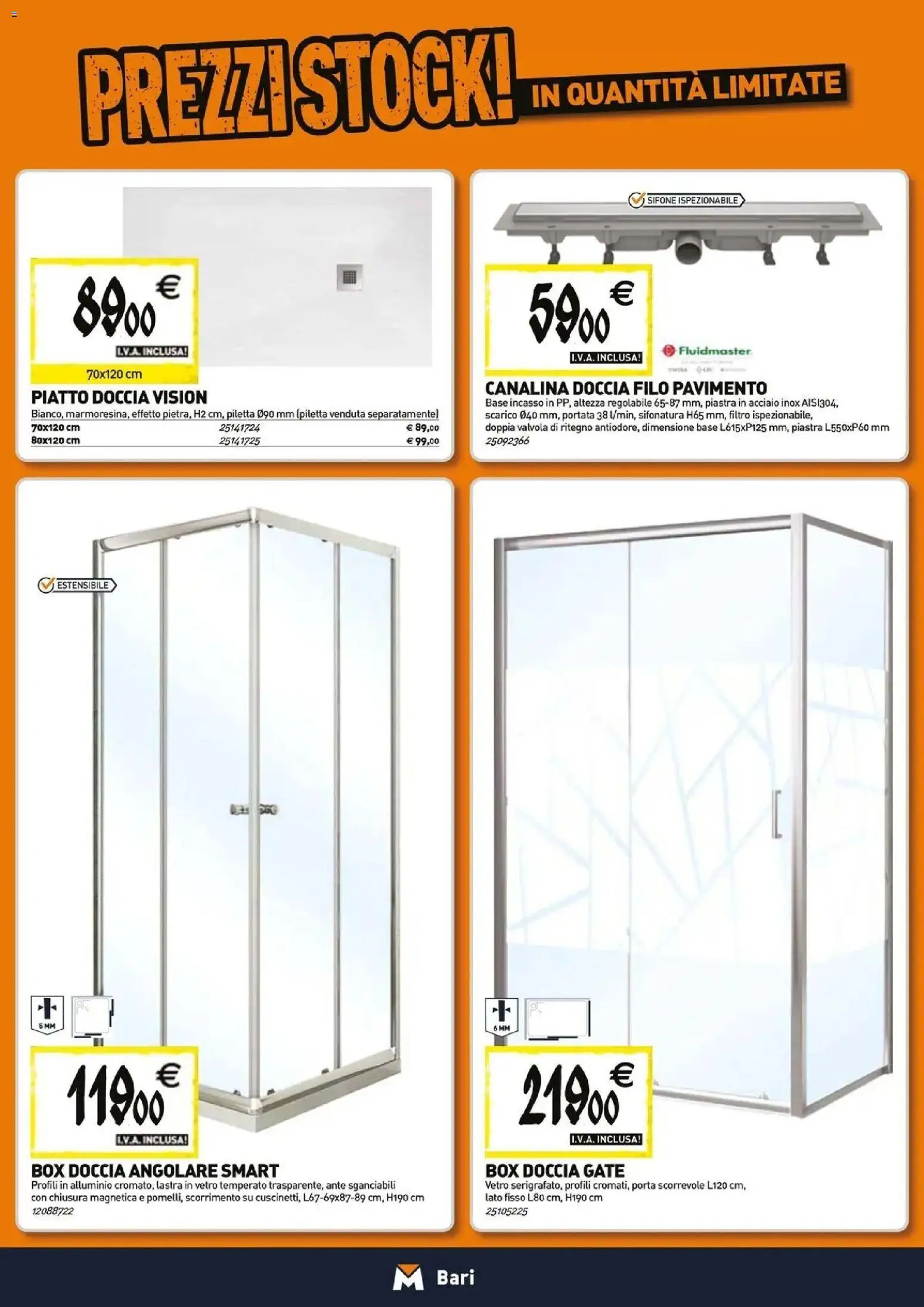Nuovo TECNOMAT catalogo Bari dal 27/08/2026 > offerte anteprima 🛍️ | Pagina: 2 | Prodotti: Porta, Box doccia, Piatto, Alluminio