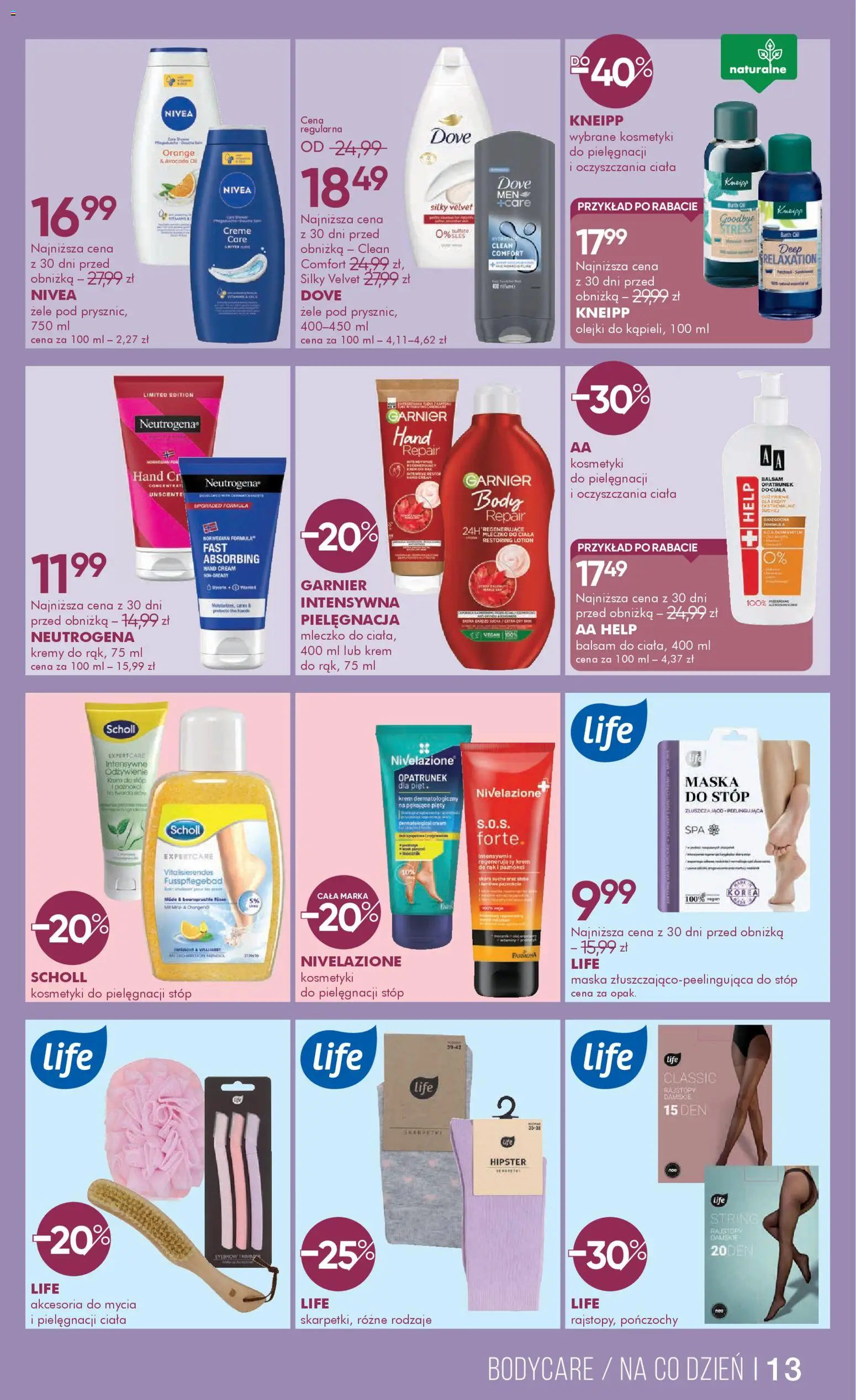 Super-pharm gazetka od 08.04.2026 | Strona: 13 | Produkty: Kosmetyki, Body, Lotion, Krem do stóp