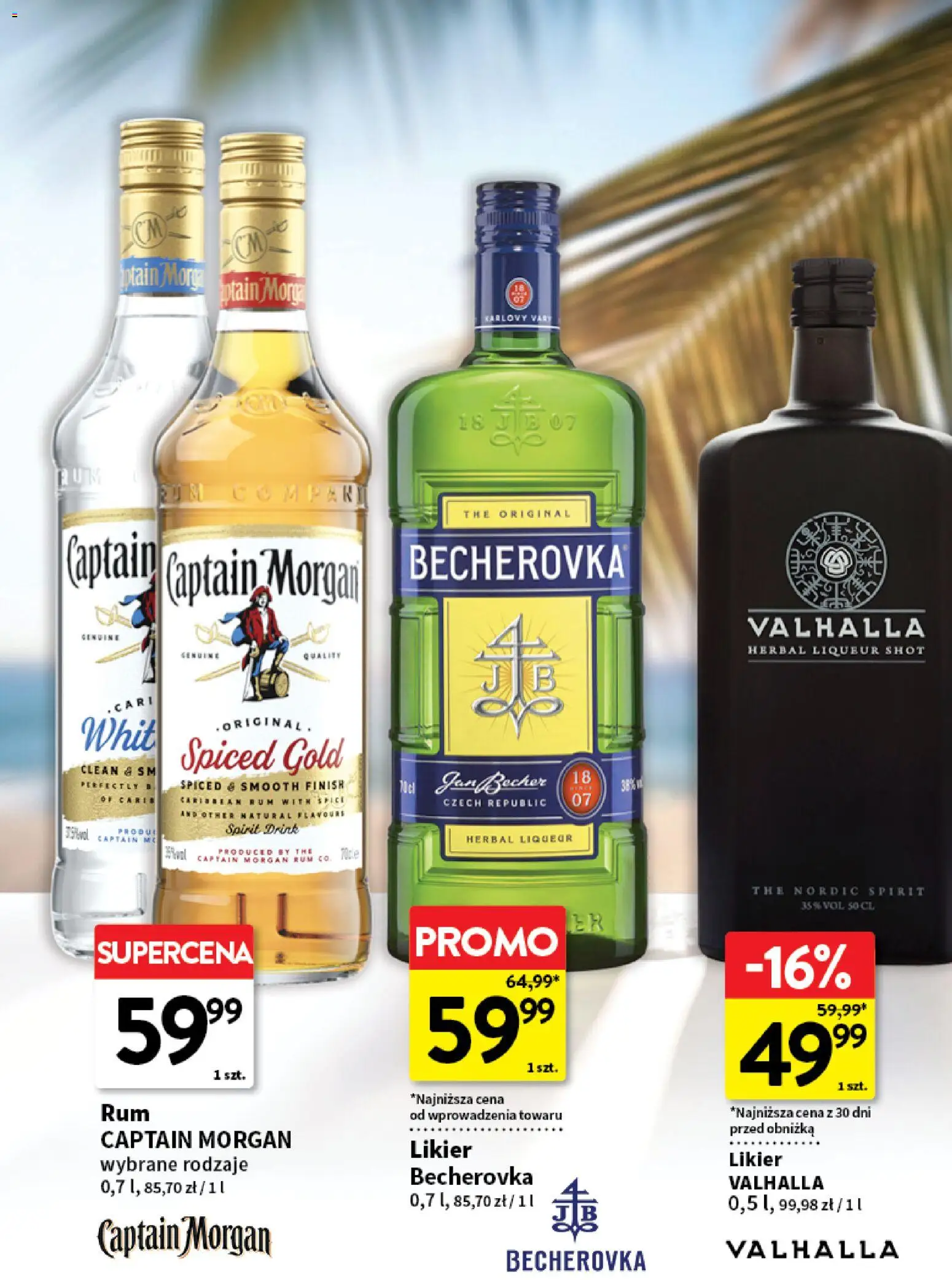 Intermarche gazetka - Lato pełne smaku od 23.07.2026 | Strona: 4 | Produkty: Becherovka, Captain Morgan, Rum, Finish