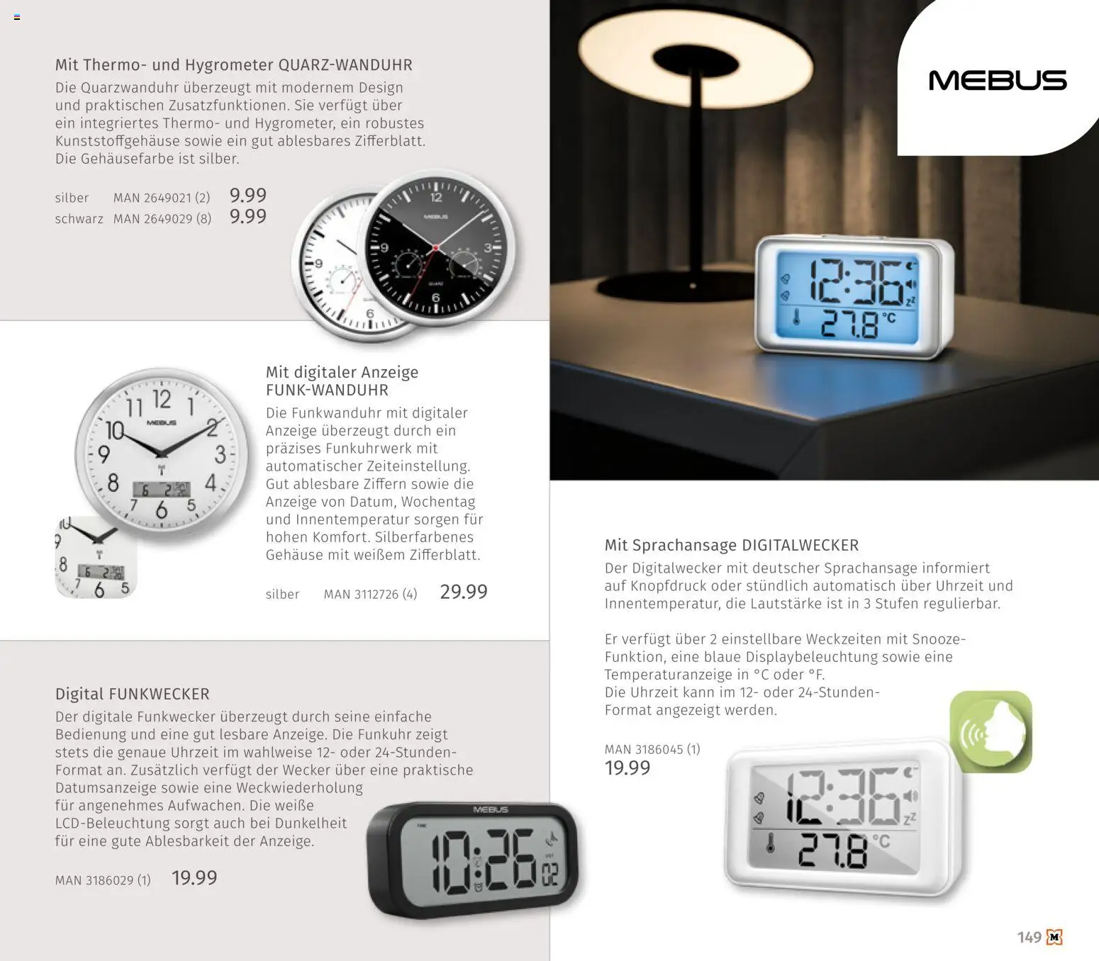 Müller Haushaltskatalog – gültig ab 01.10.2026 | Seite: 149 | Produkte: Wecker
