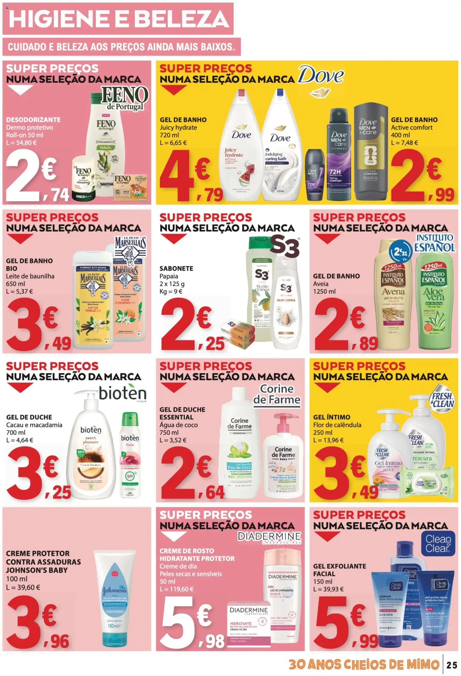 E.Leclerc folheto │ válido de 09/07/2026 | Página: 25 | Produtos: Aveia, Gel de banho, Desodorizante, Leite