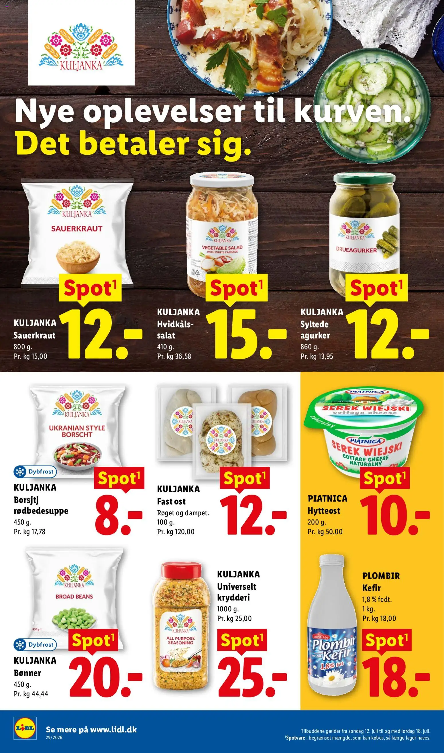 Lidl tilbudsavis – gyldig fra 12/07/2026 | Side: 13 | Produkter: Ost, Drueagurker, Bønner, Søm