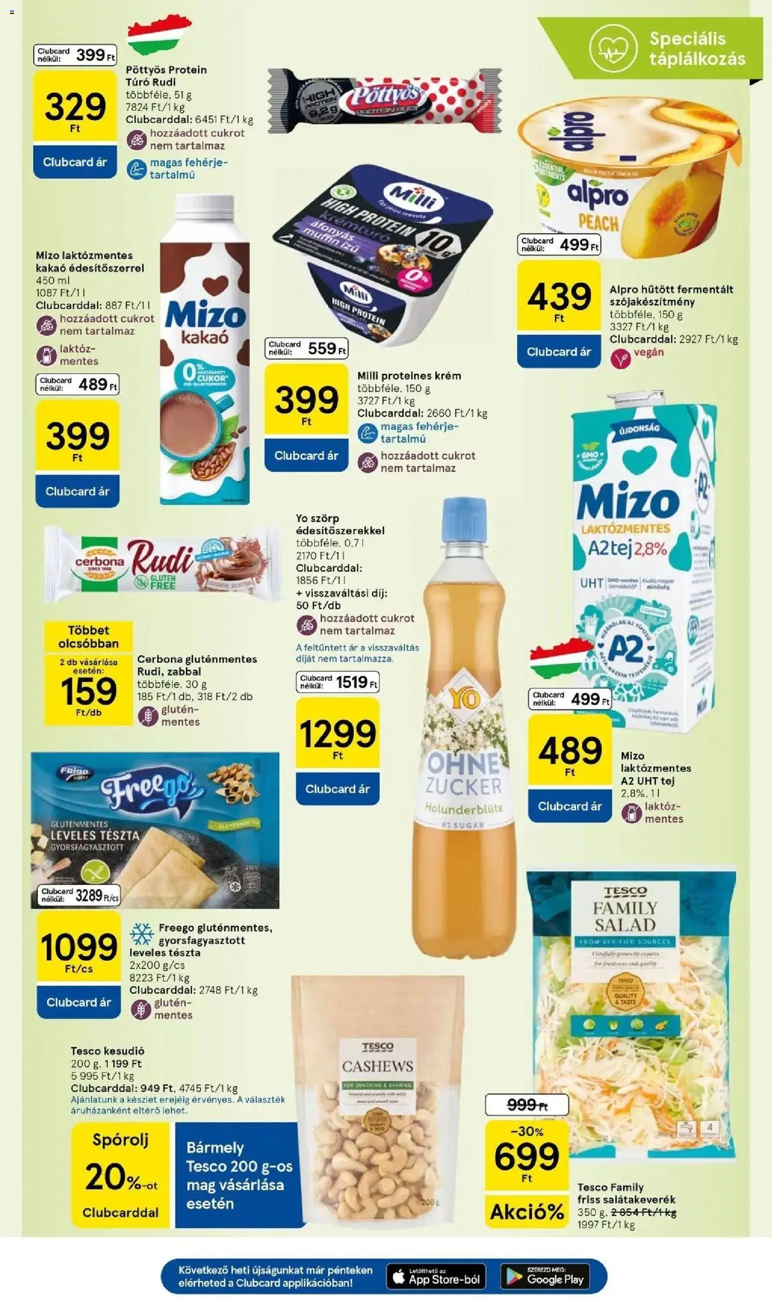 Tesco akciós ujság - amely érvényes a következő dátumtól: 2026.08.13. | Oldal: 9 | Termékek: Krémtúró, Salátakeverék, Tészta, Vegán