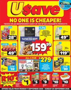 Usave specials catalogue – valid from 07/09/2026