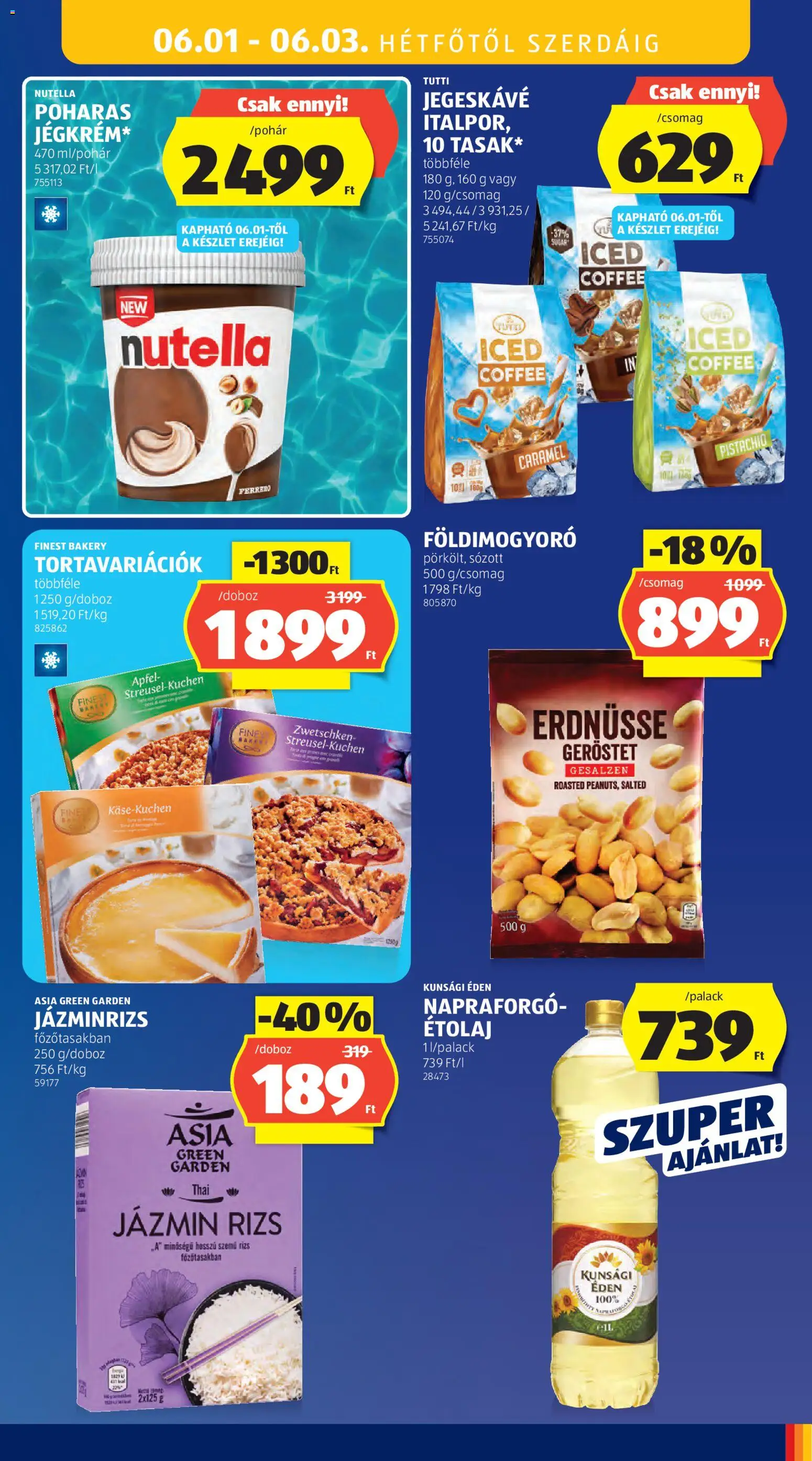Aldi akciós ujság - amely érvényes a következő dátumtól: 28.05.2026 | Oldal: 39 | Termékek: Étolaj, Jegeskávé, Rizs, Földimogyoró