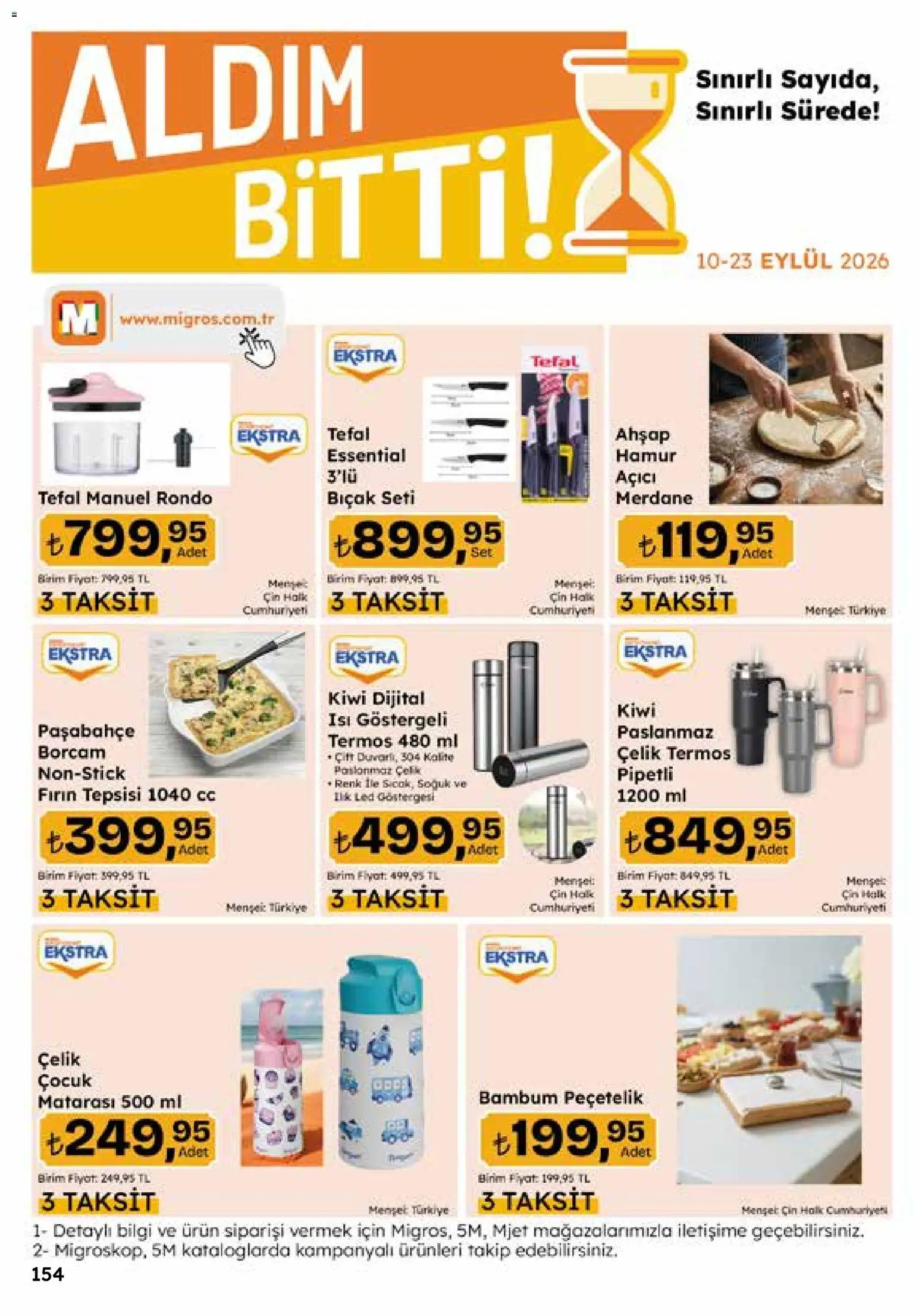 Migros Katalog - Migroskop - 10 Eylül 2026 tarihinden itibaren geçerlidir | Sayfa: 154