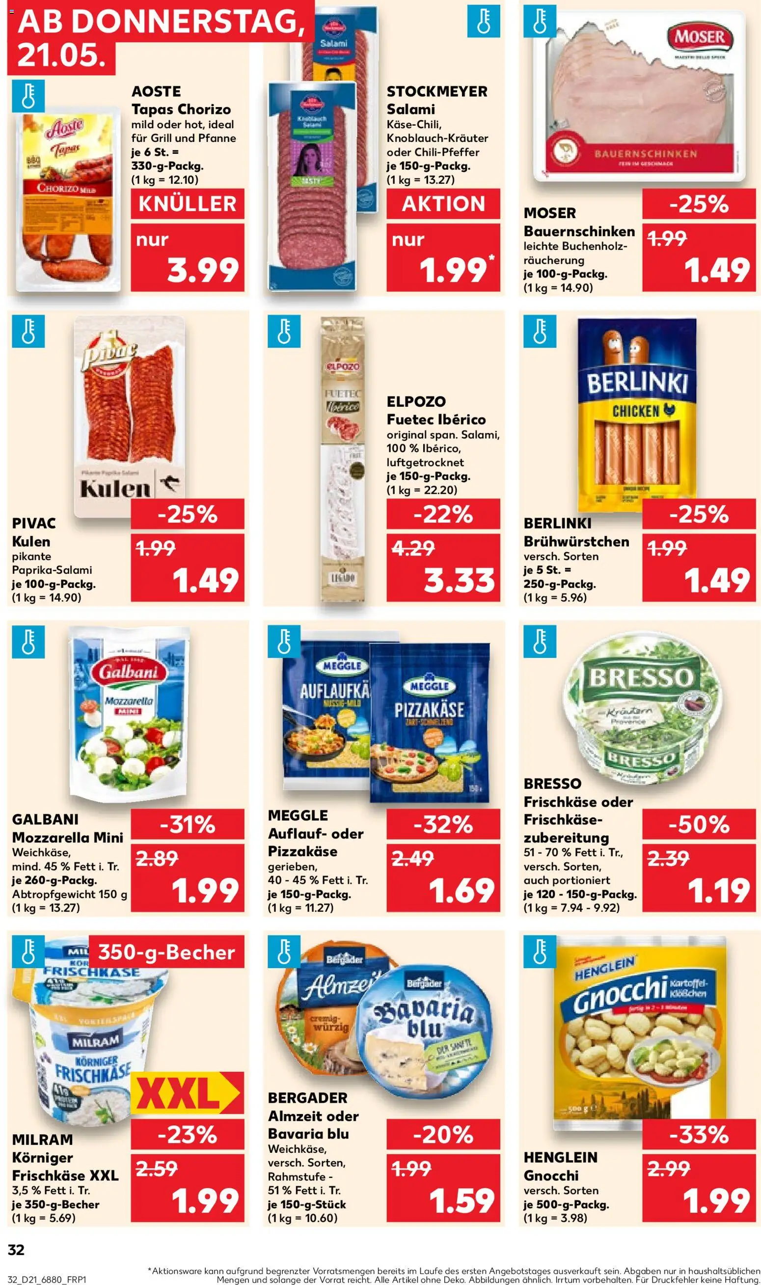 Kaufland Prospekt Völklingen	 – gültig ab 21.05.2026 | Seite: 32 | Produkte: Grill, Mozzarella, Bresso, Frischkase
