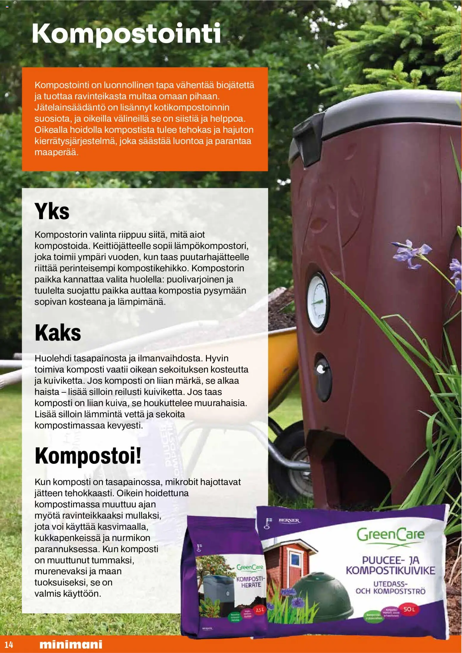 Minimani kuvasto - GreenCare – voimassa 18.05.2026 alkaen | Sivu: 14 | Tuotteet: Komposti, Voi