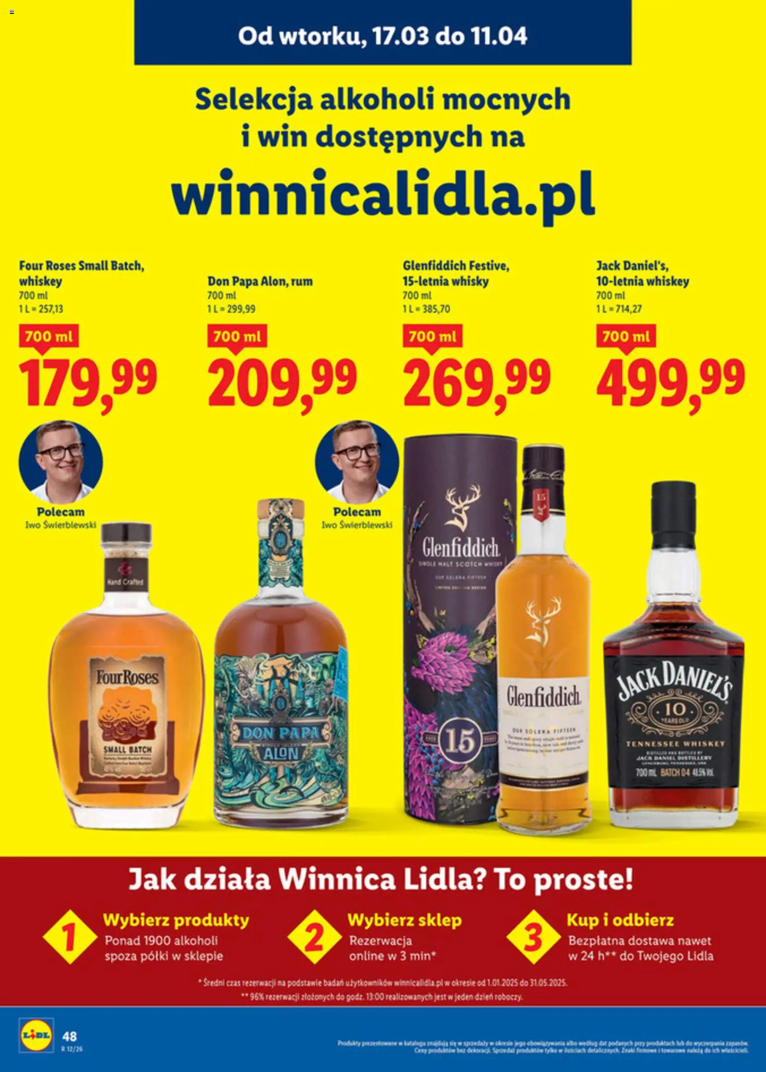 Lidl Katalog alkoholi mocnych i win od 17.03.2026 | Strona: 49 | Produkty: Rum Don Papa, Jack Daniel's, Rum, Whisky