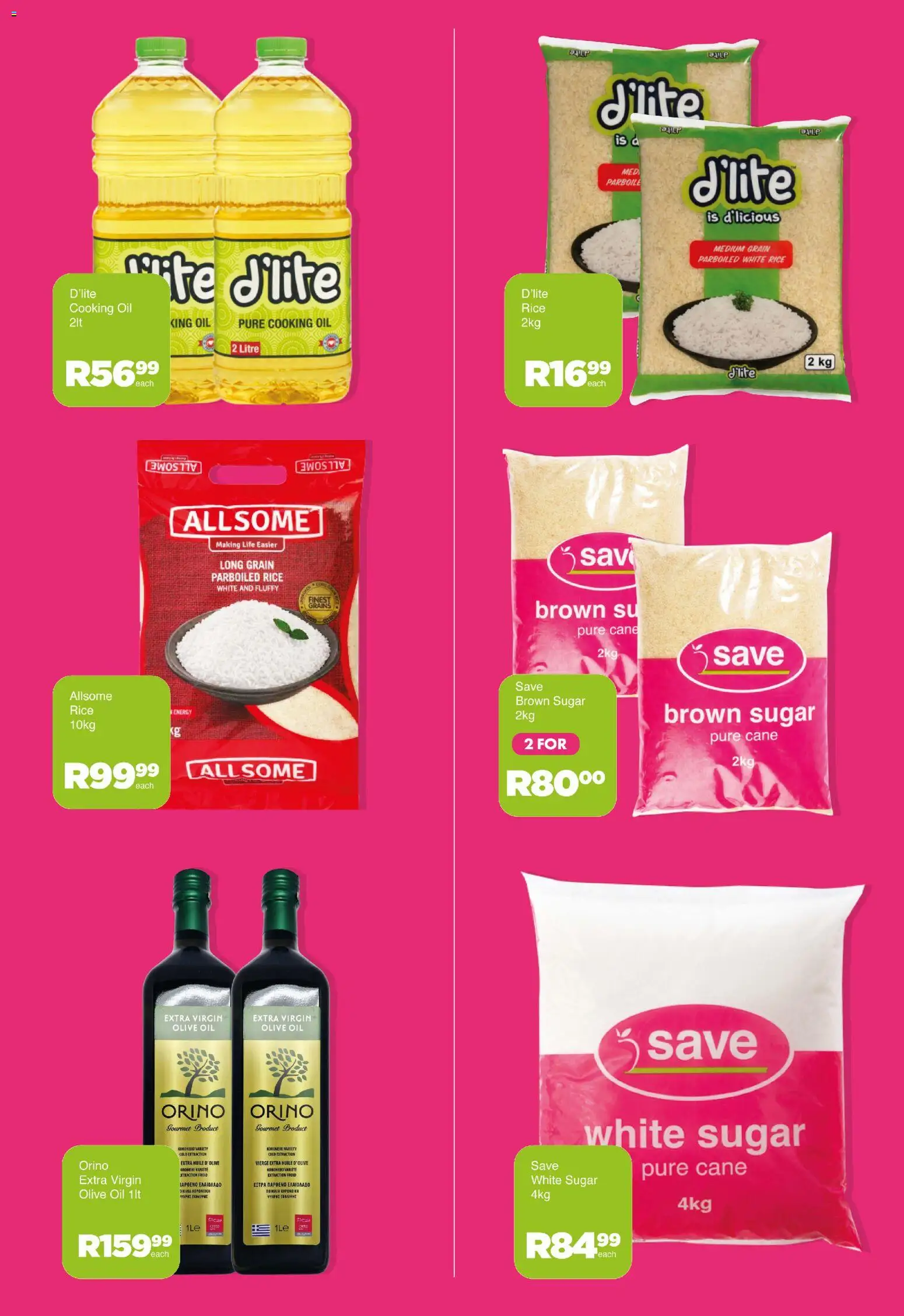 New Save catalogue – valid from 13/10/2026 | Page: 14 | Products: Oil, Rice, Extra virgin olive oil, Sugar