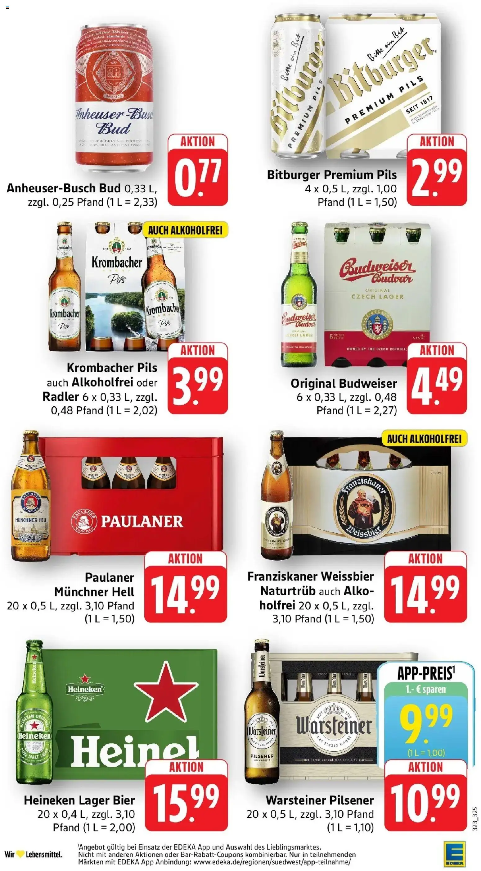Edeka Prospekt Steinfeld – gültig ab 26.10.2026 | Seite: 33 | Produkte: Bitburger, Weißbier, Budweiser, Paulaner